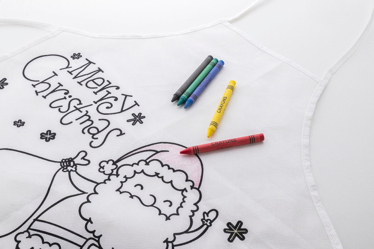 Julfar Cook Weihnachtsschürze zum Ausmalen für Kinder