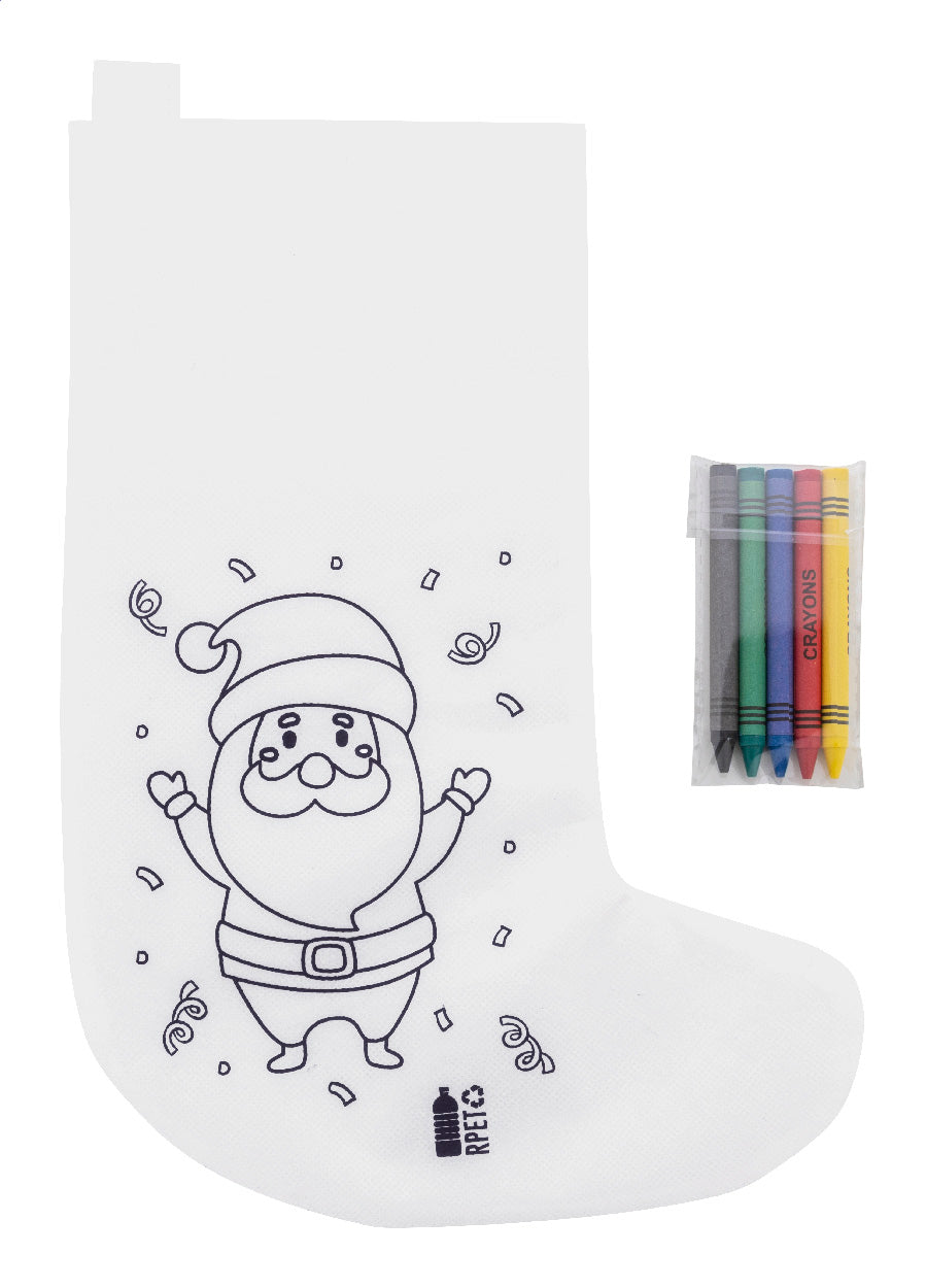 Julfar Gift Weihnachtsstrumpf zum Ausmalen