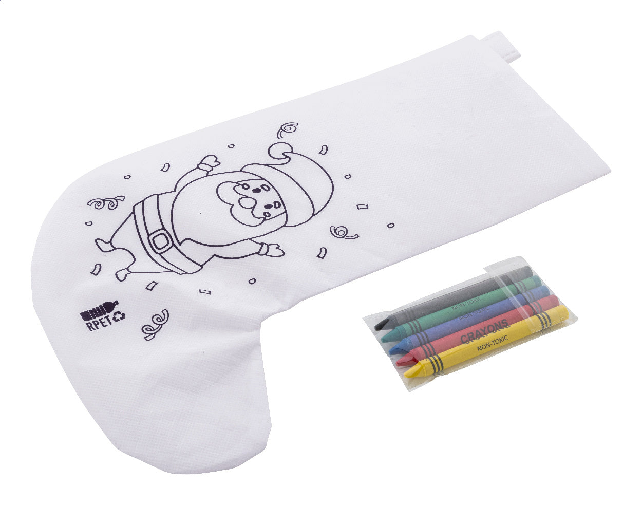 Julfar Gift Weihnachtsstrumpf zum Ausmalen