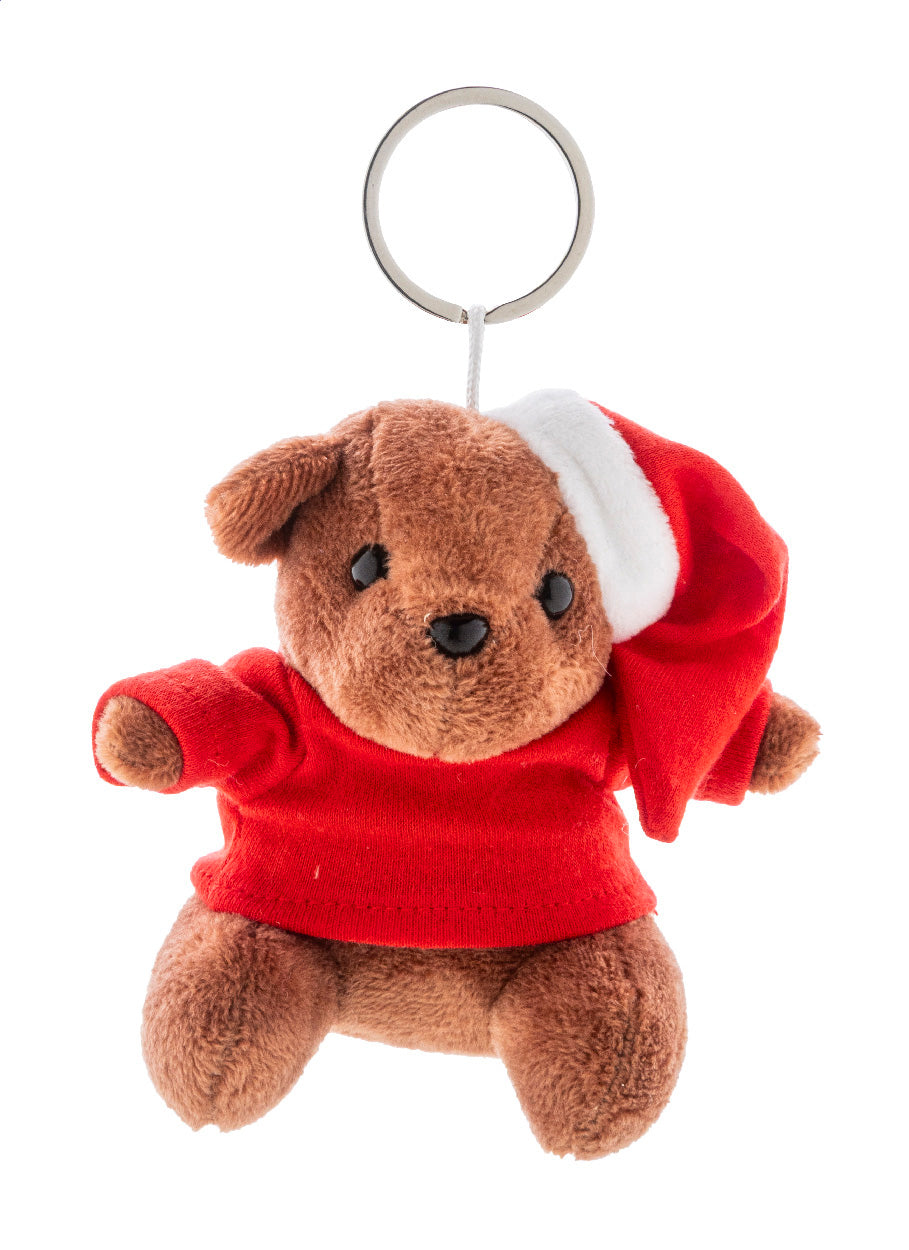 Julnalle Plüsch-Weihnachts-Teddybär-Schlüsselanhänger