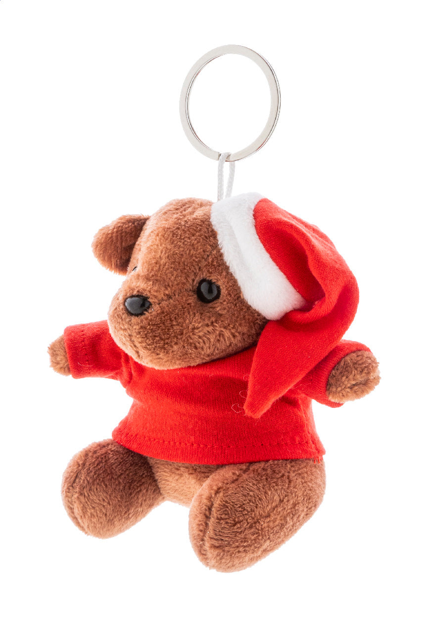 Julnalle Plüsch-Weihnachts-Teddybär-Schlüsselanhänger