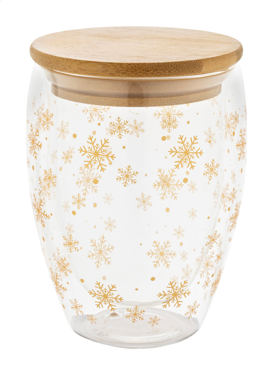 Bostro Weihnachts-Thermobecher aus Glas