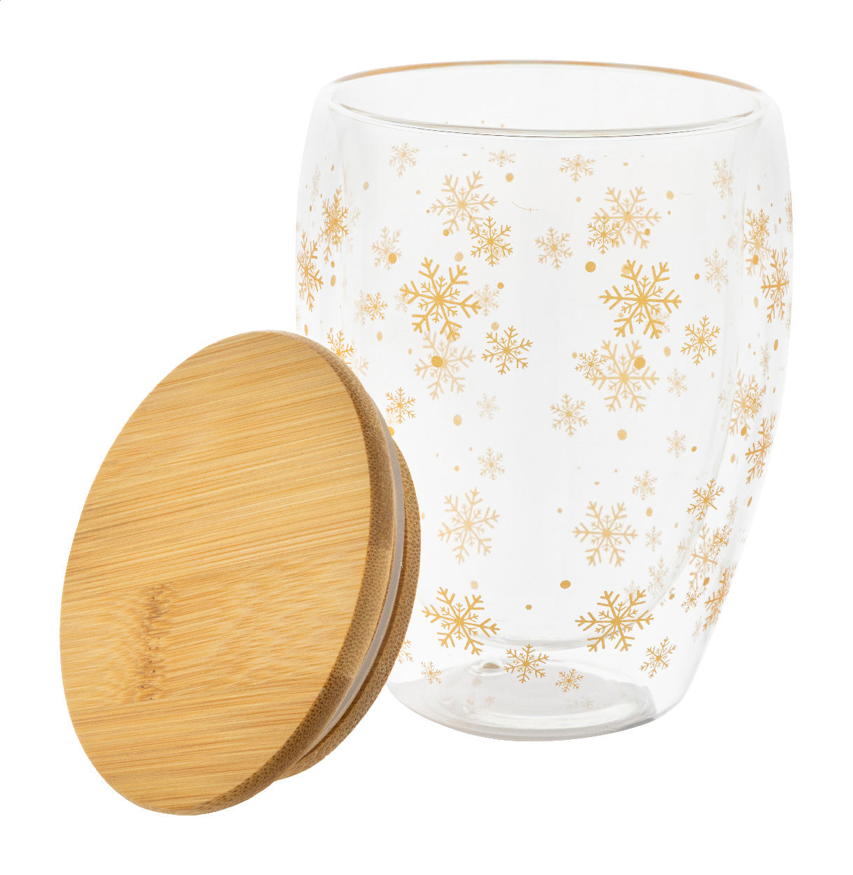 Bostro Weihnachts-Thermobecher aus Glas
