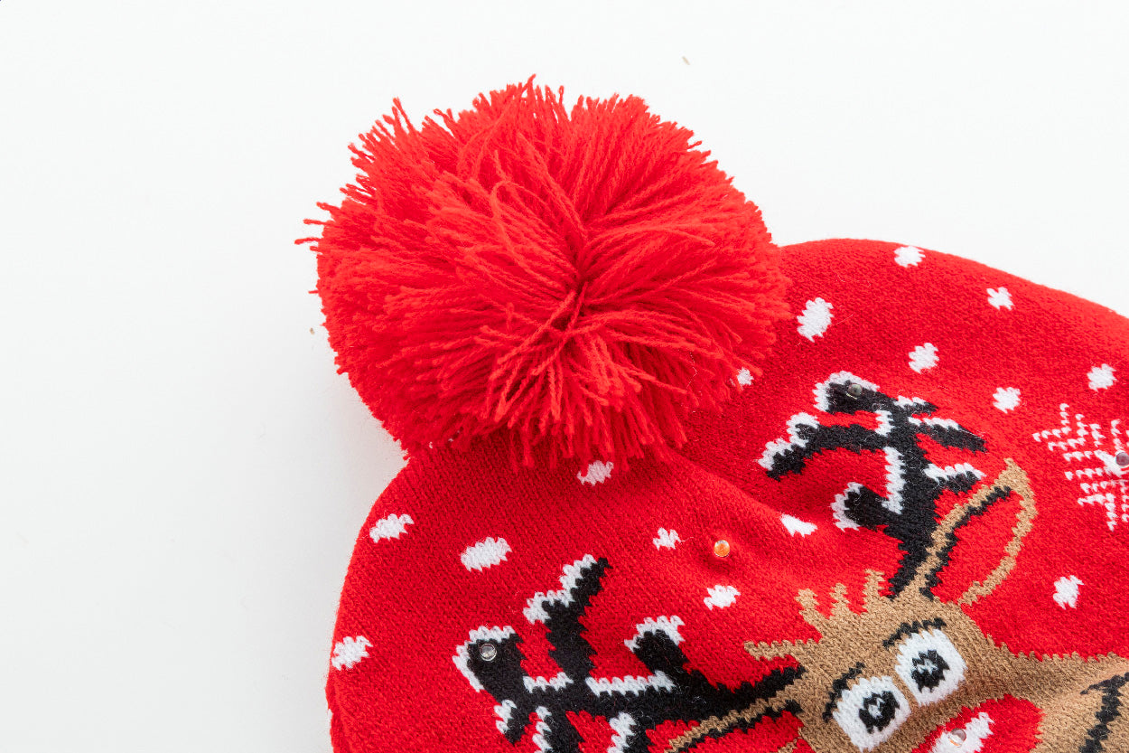 Norrsken Weihnachts-LED-Wintermütze, Rentier