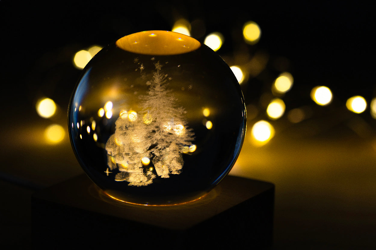 Borealis Leuchtkugel mit Weihnachtsmotiv