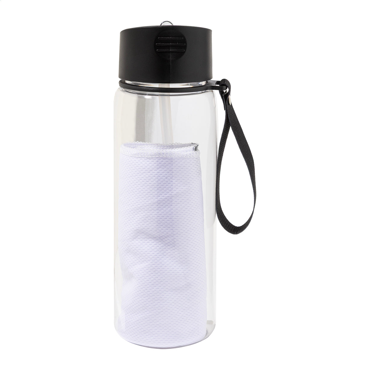 Fitmax RPET Trinkflasche mit Handtuch