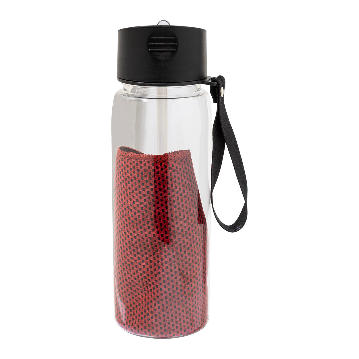 Fitmax RPET Trinkflasche mit Handtuch