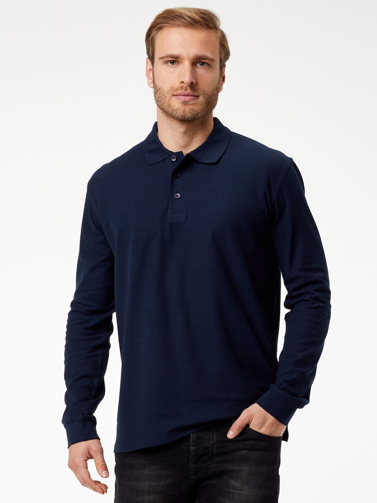 BS Evolution Langarm Polo, 180 g/m²