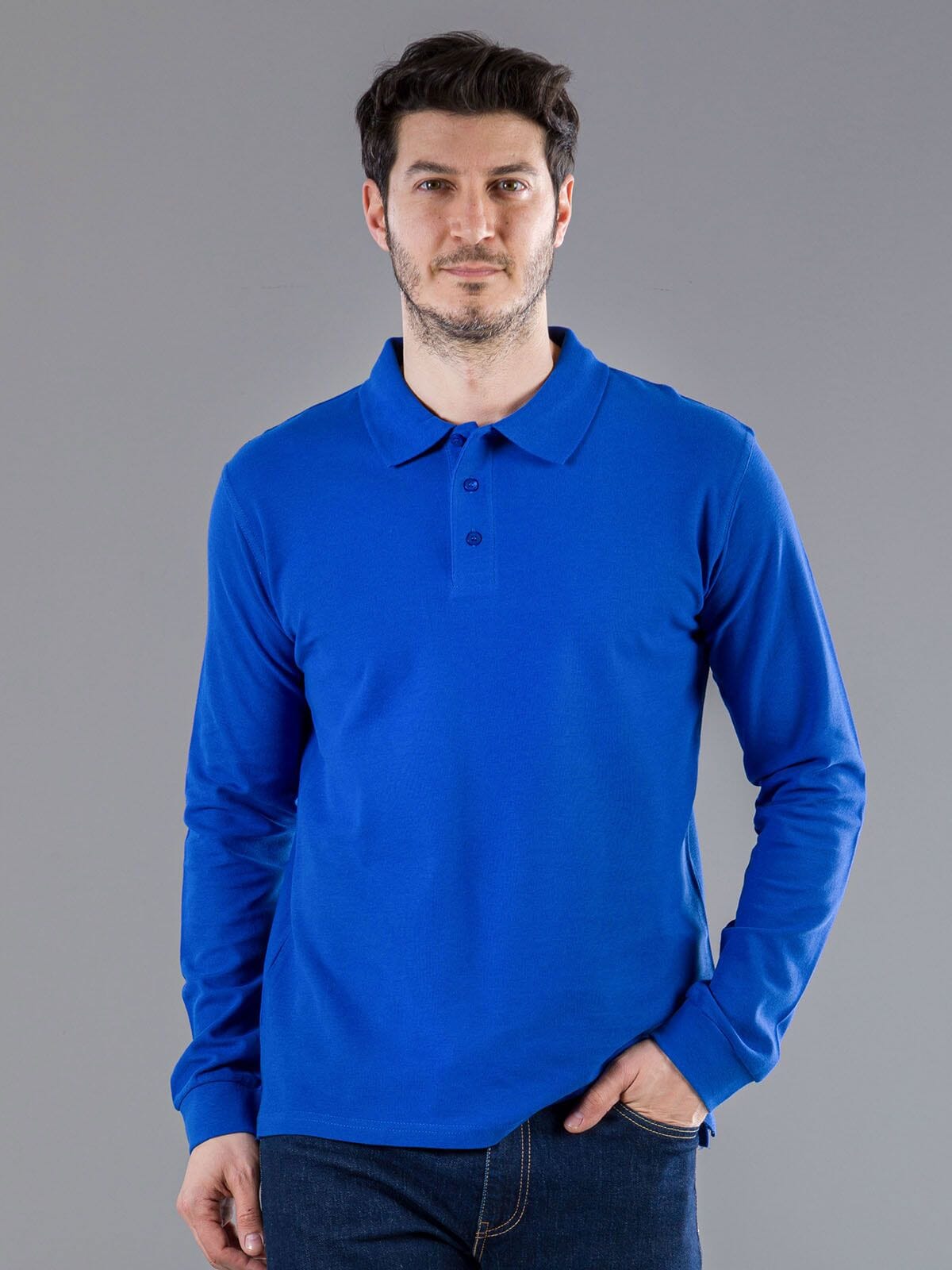 BS Evolution Langarm Polo, 180 g/m²