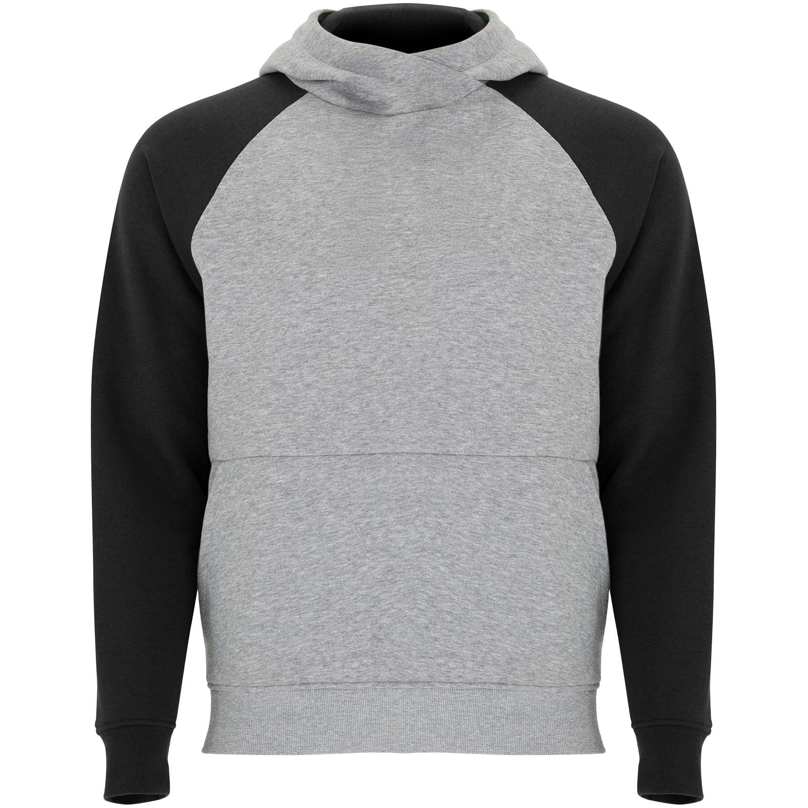 Badet 280 g/m² zweifarbiger Kapuzenpullover für Kinder – Heather Grau Schwarz – 11/12