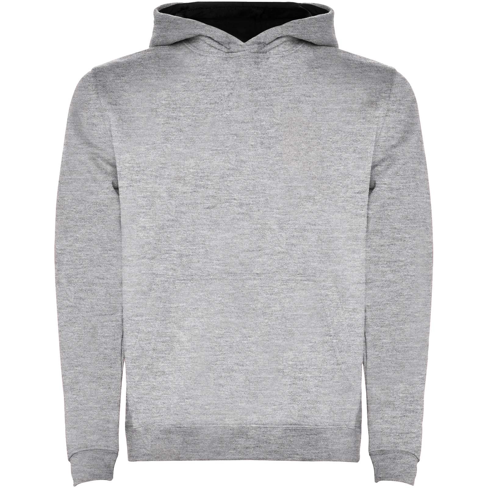 Urban 280 g/m² Kapuzenpullover für Kinder – Marl Grau Schwarz – 3/4