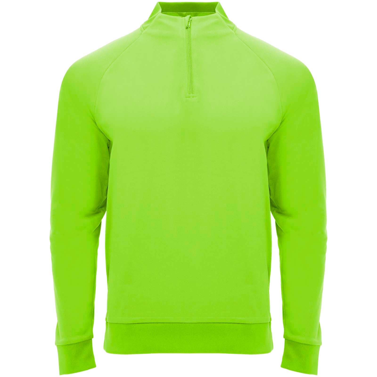 Epiro 200 g/m² Half-Zip Sweatshirt für Kinder – Fluorgrün – 16