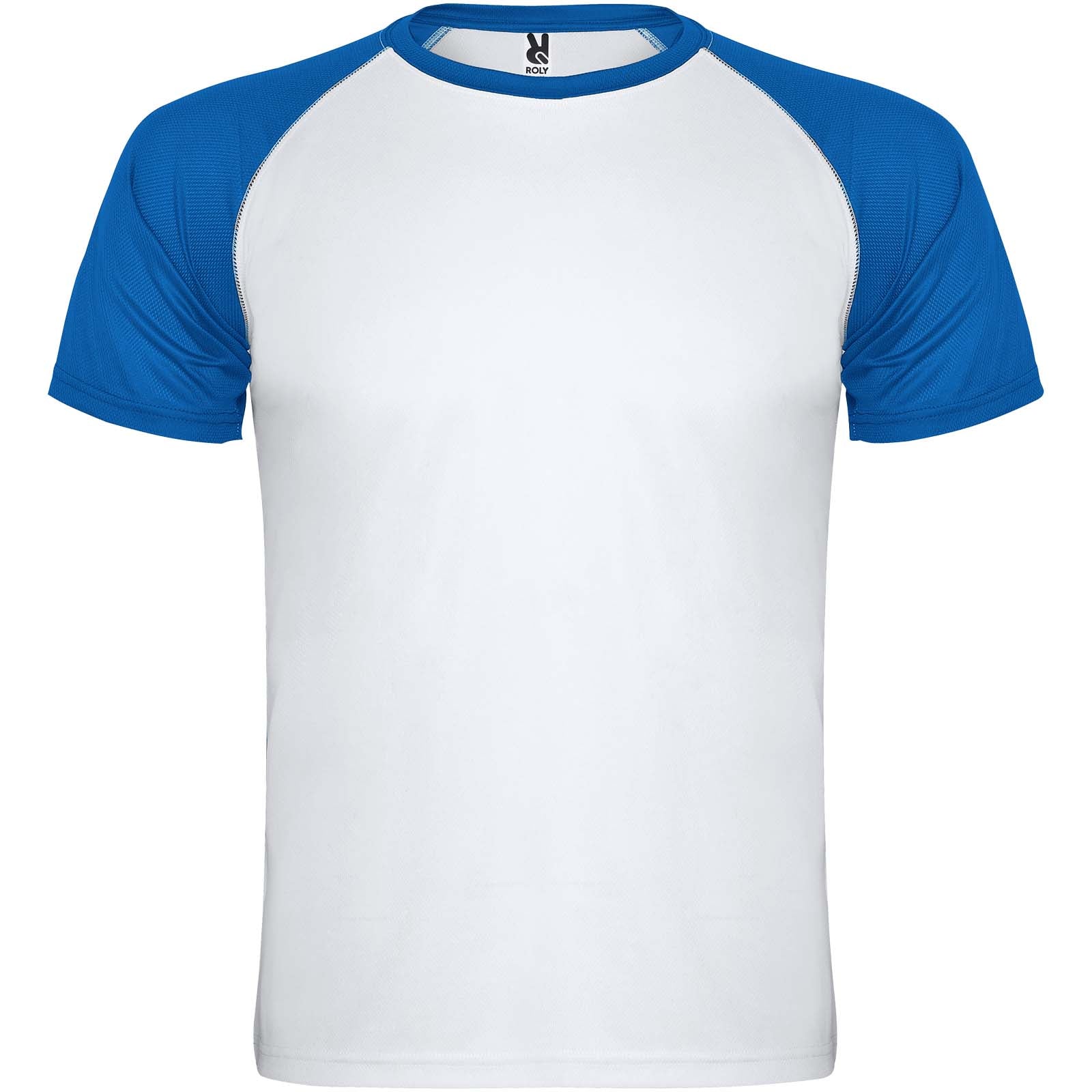 Indianapolis 140 g/m² Sport T-Shirt für Kinder – Weiss Royalblau – 16