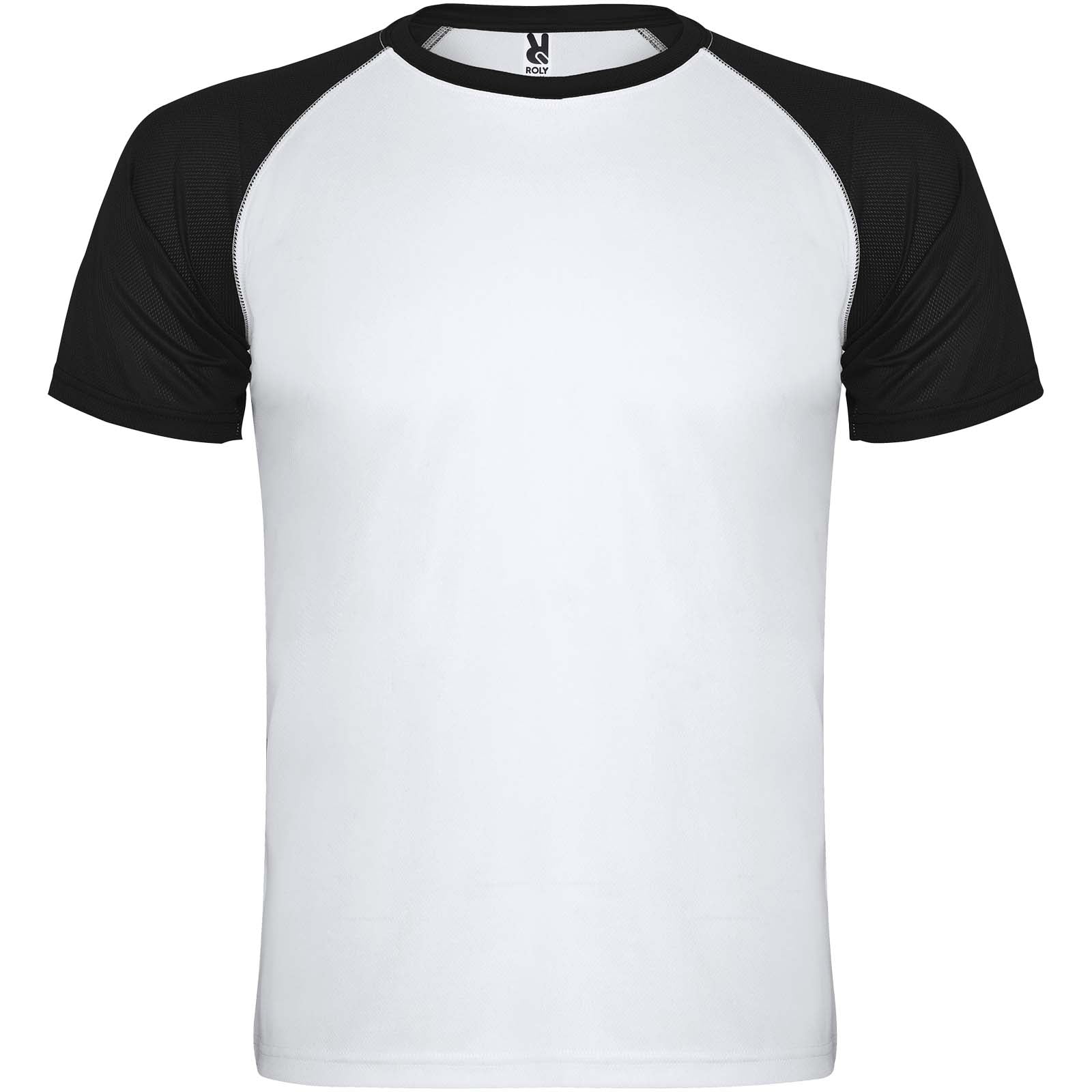 Indianapolis 140 g/m² Sport T-Shirt für Kinder – Weiss Schwarz – 16
