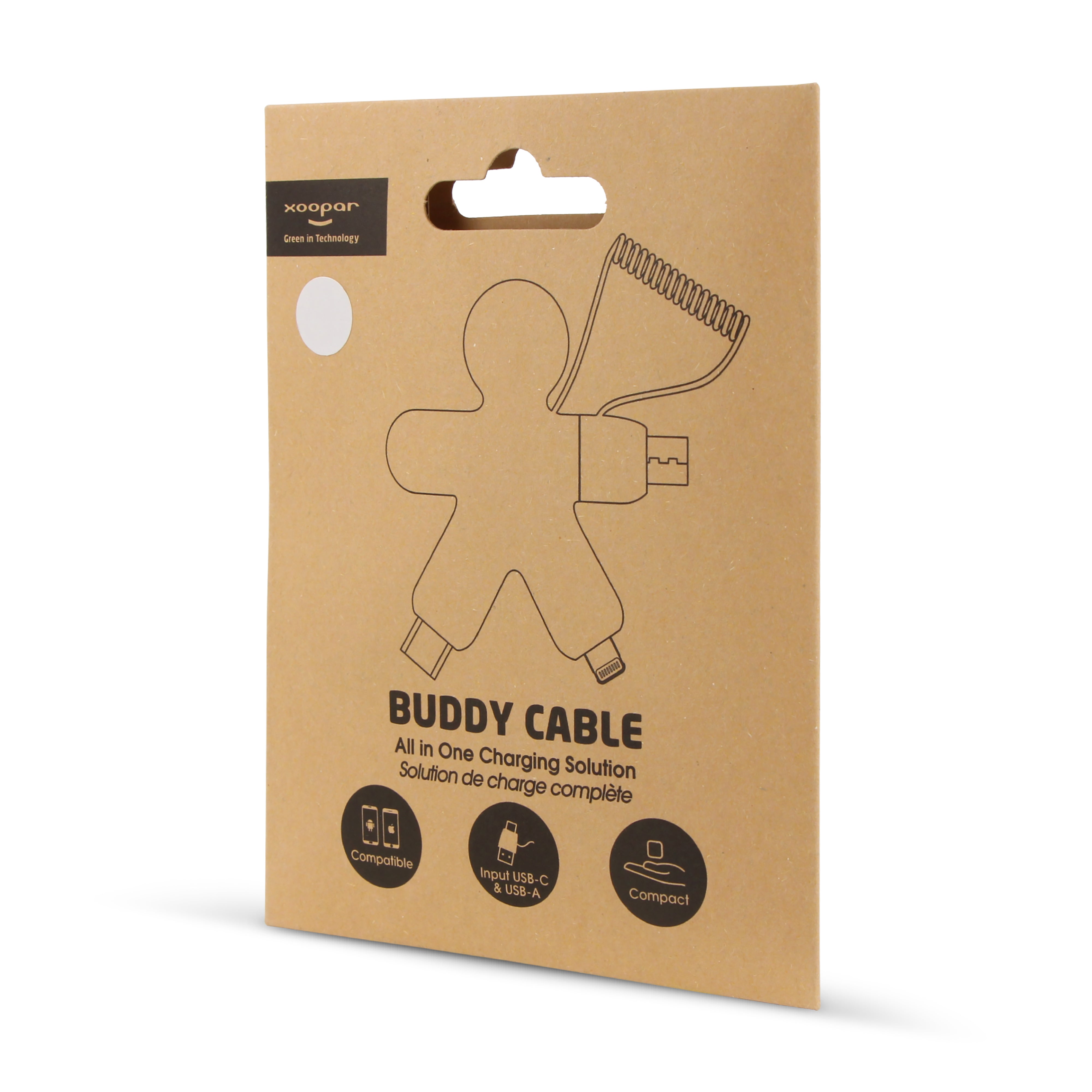 Xoopar „Buddy Eco“ Multiladekabel mit Schlüsselanhänger