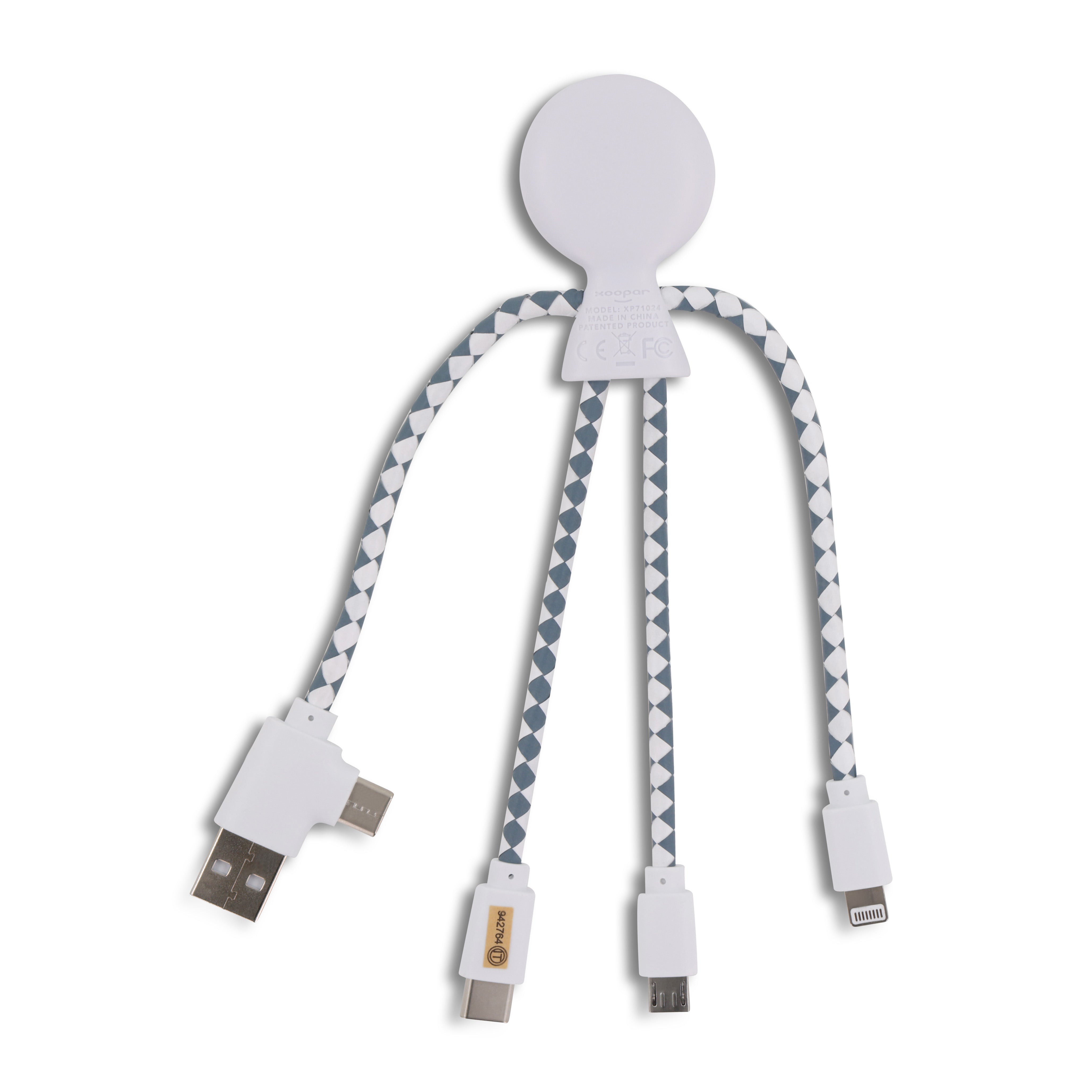 Xoopar „Mr. Bio“ Multiladekabel aus recyceltem Kunststoff