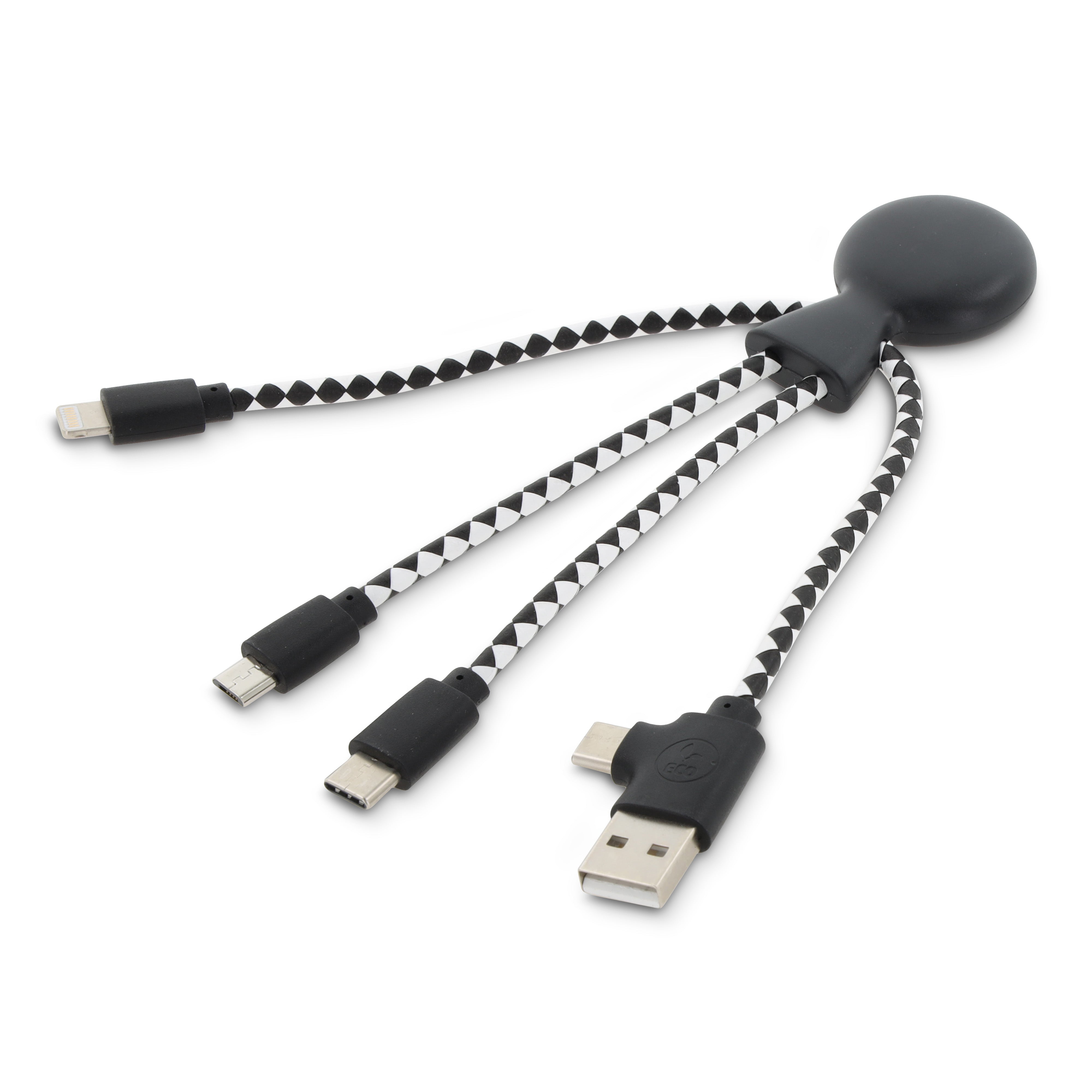 Xoopar „Mr. Bio“ Multiladekabel aus recyceltem Kunststoff