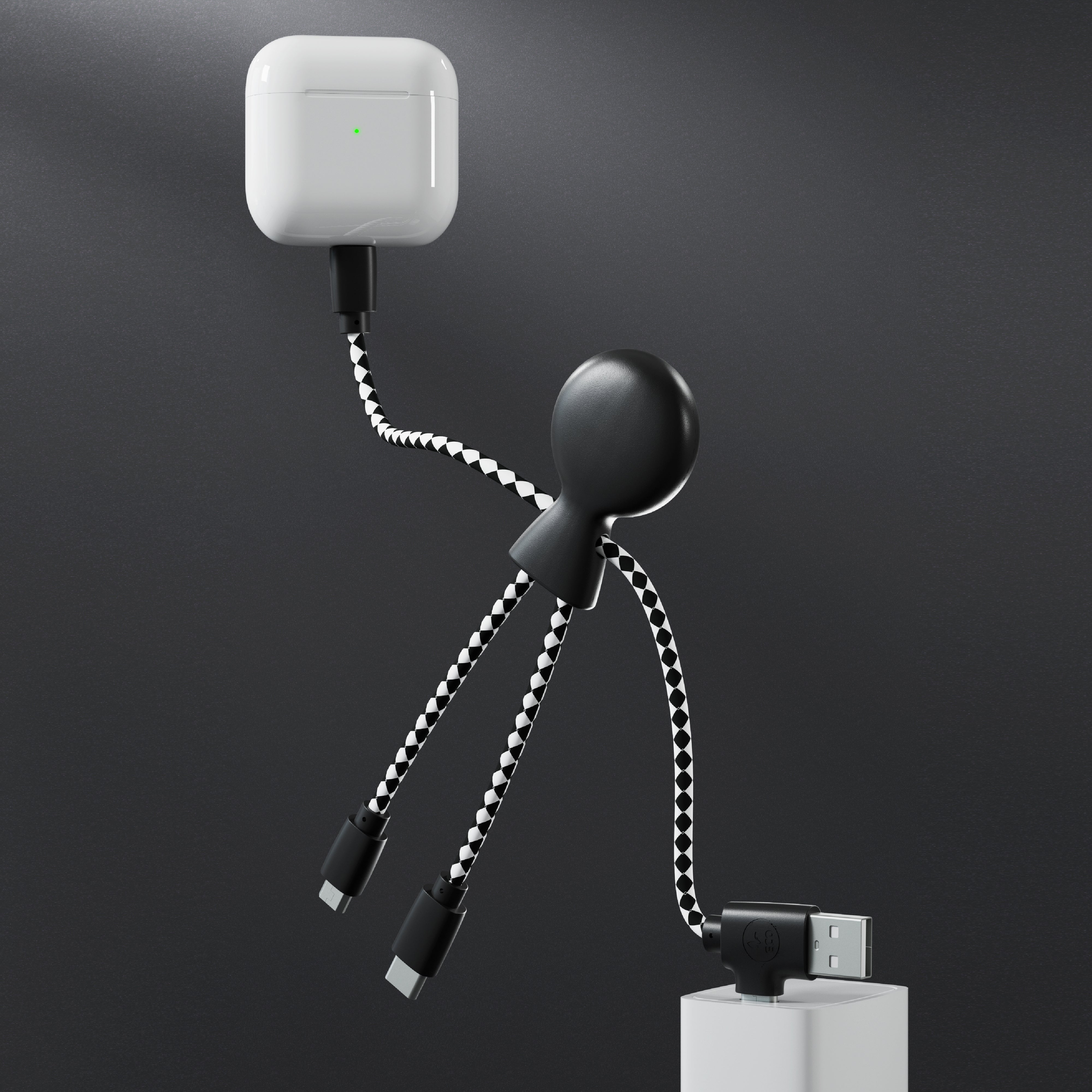 Xoopar „Mr. Bio“ Multiladekabel aus recyceltem Kunststoff