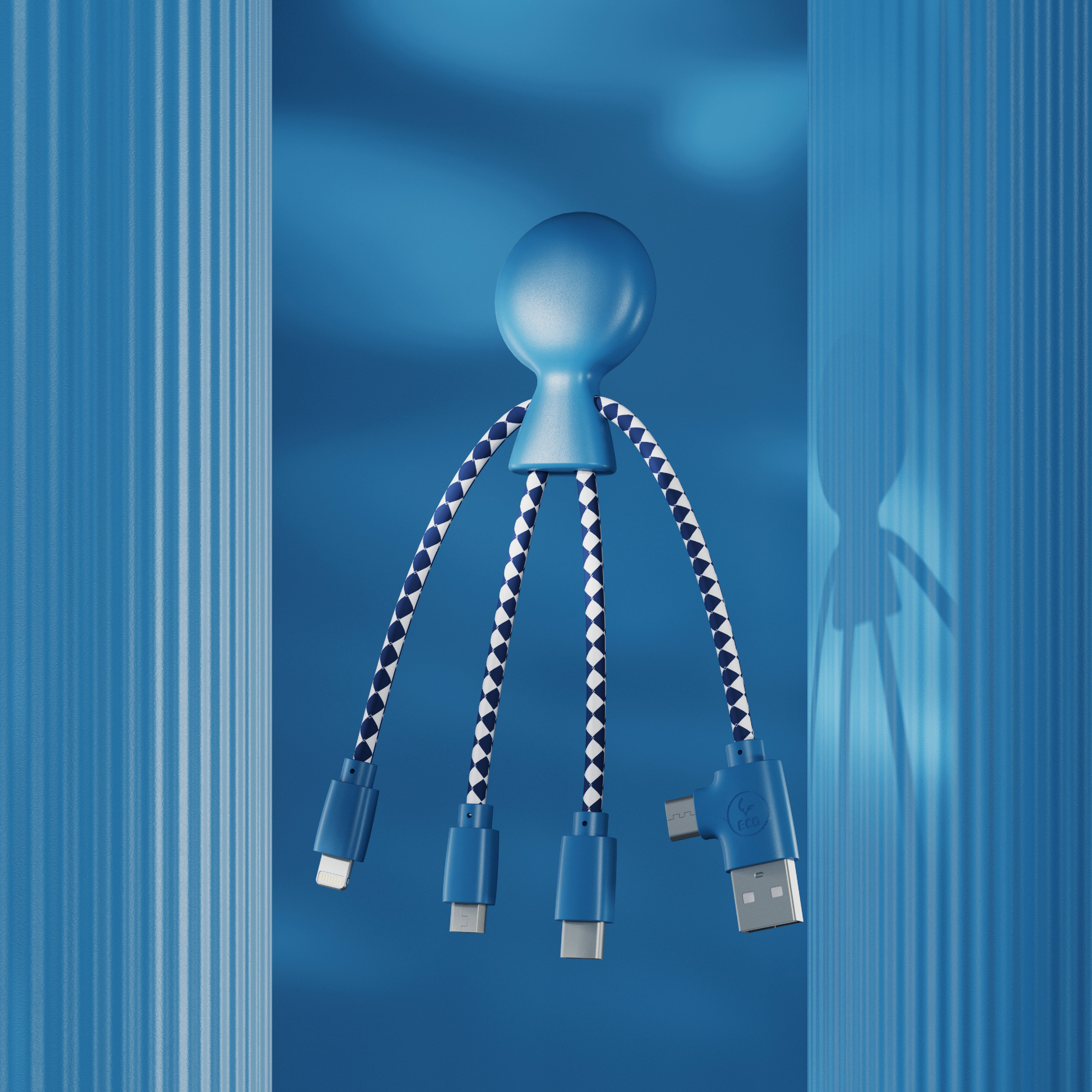 Xoopar „Mr. Bio“ Multiladekabel aus recyceltem Kunststoff