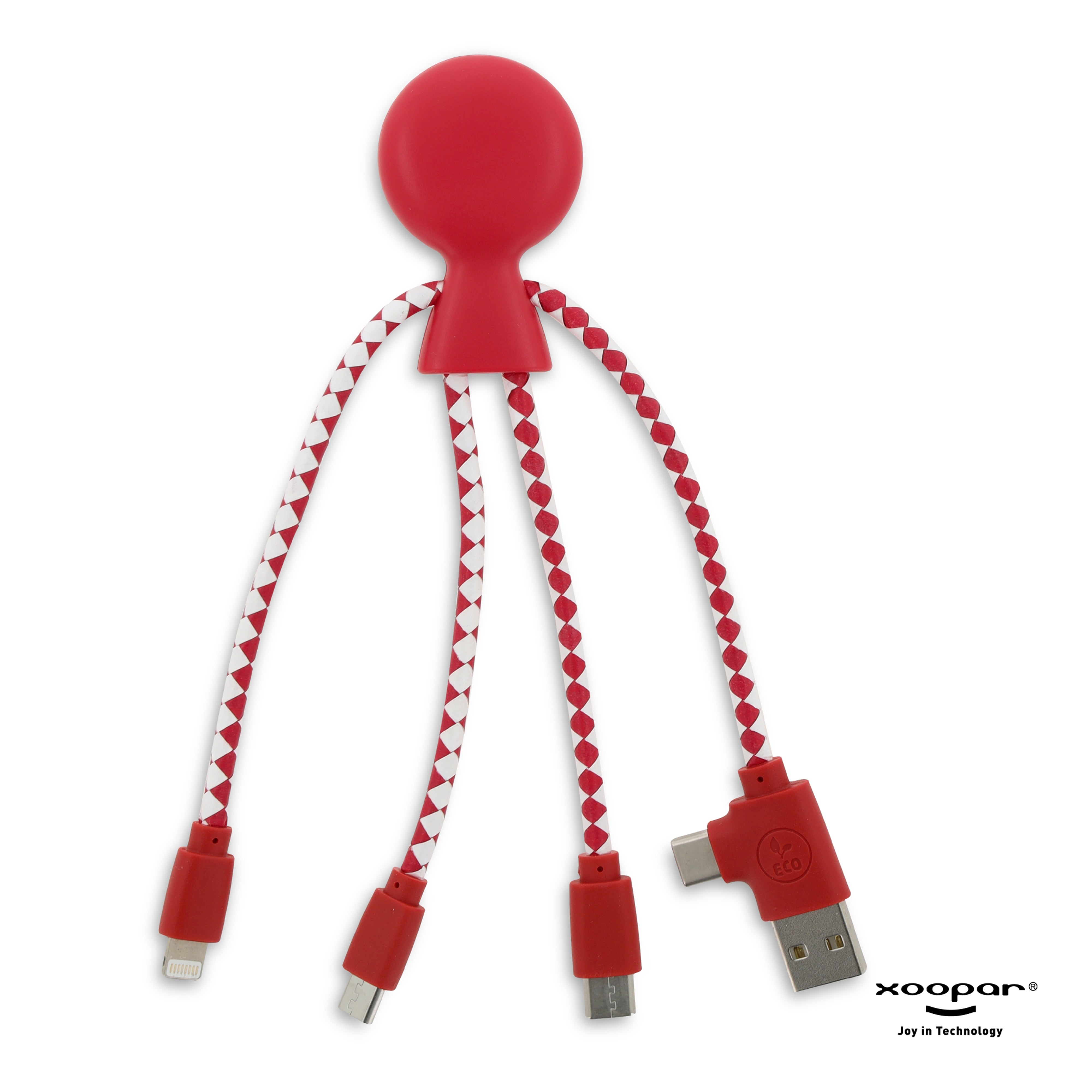 Xoopar „Mr. Bio“ Multiladekabel aus recyceltem Kunststoff
