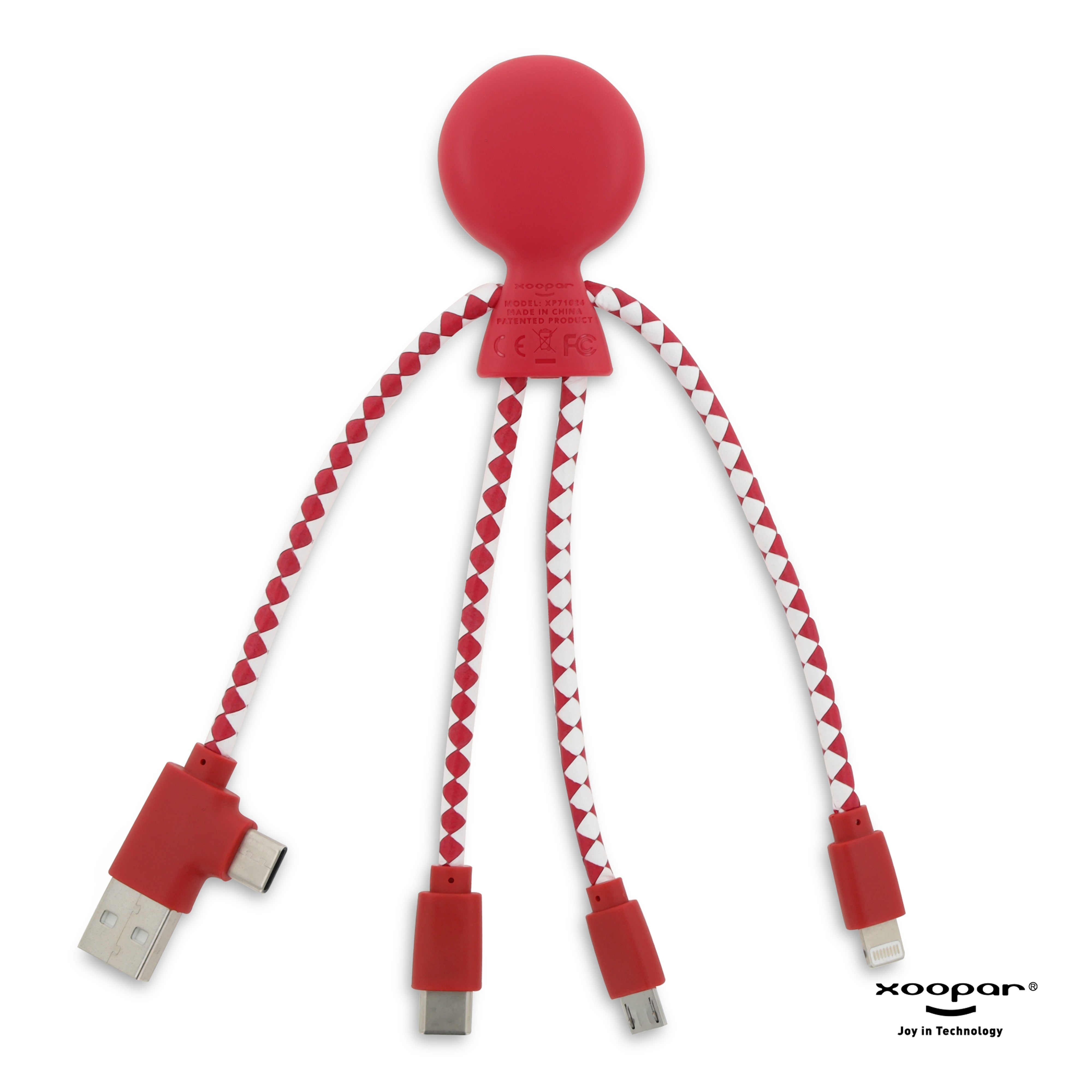 Xoopar „Mr. Bio“ Multiladekabel aus recyceltem Kunststoff