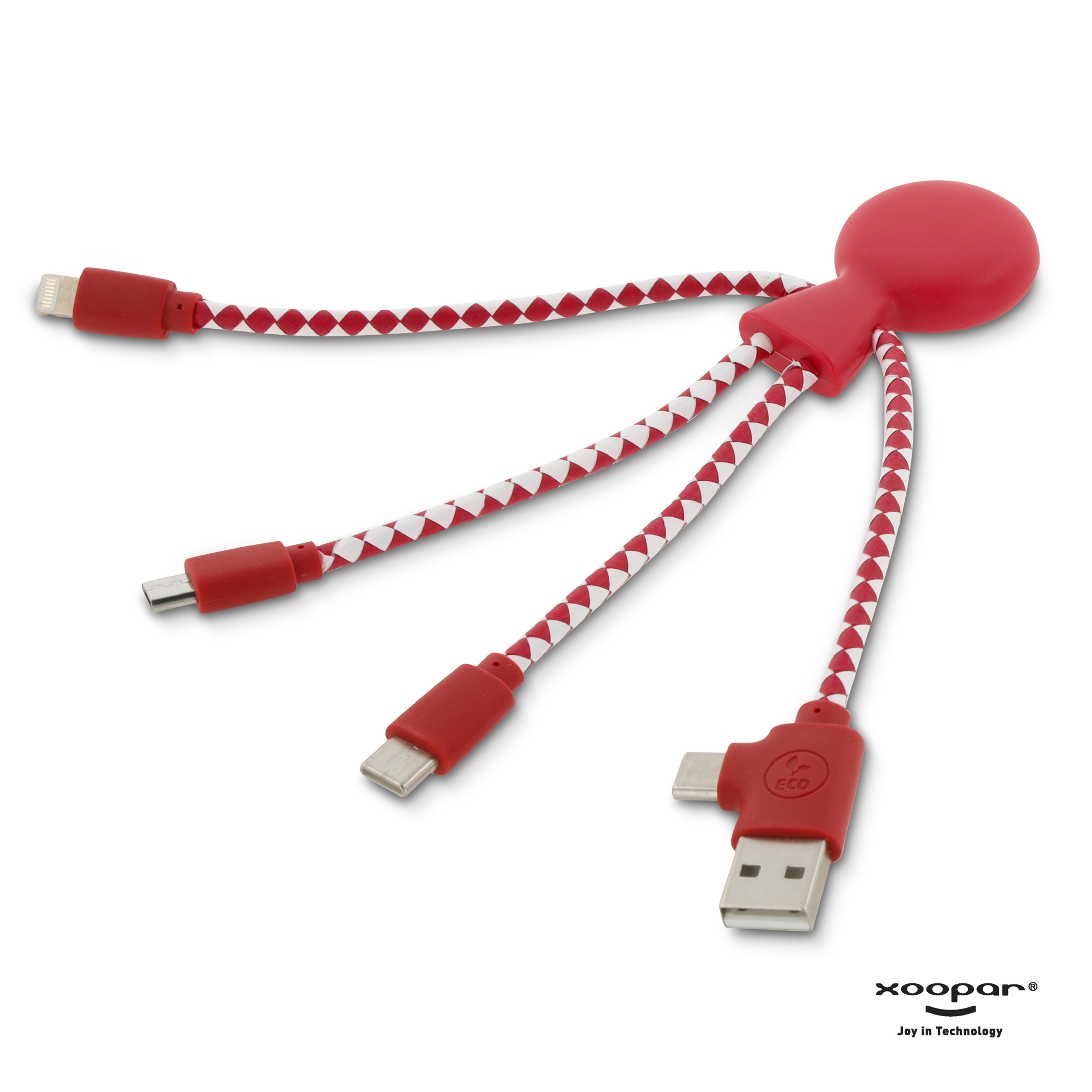 Xoopar „Mr. Bio“ Multiladekabel aus recyceltem Kunststoff