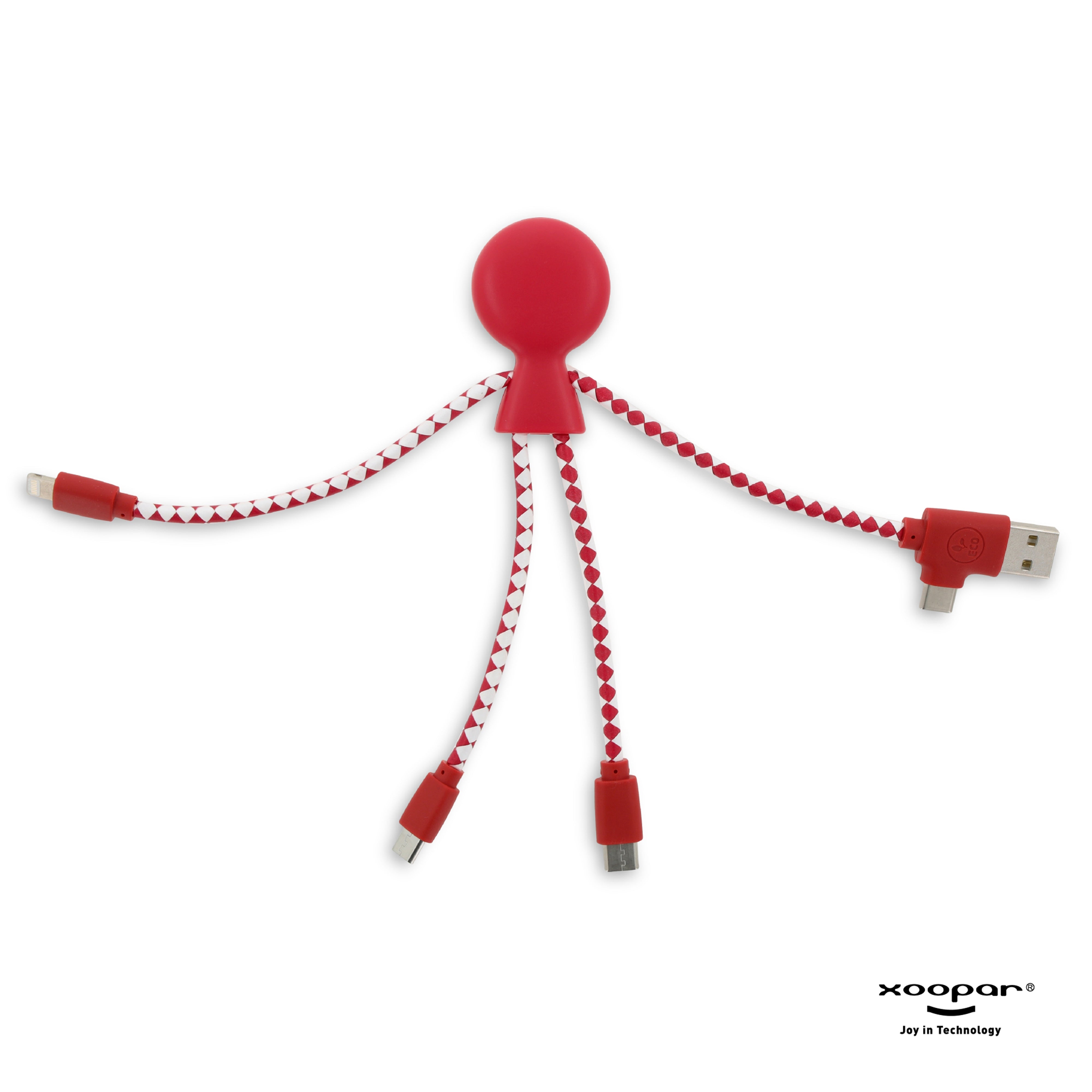 Xoopar „Mr. Bio“ Multiladekabel aus recyceltem Kunststoff