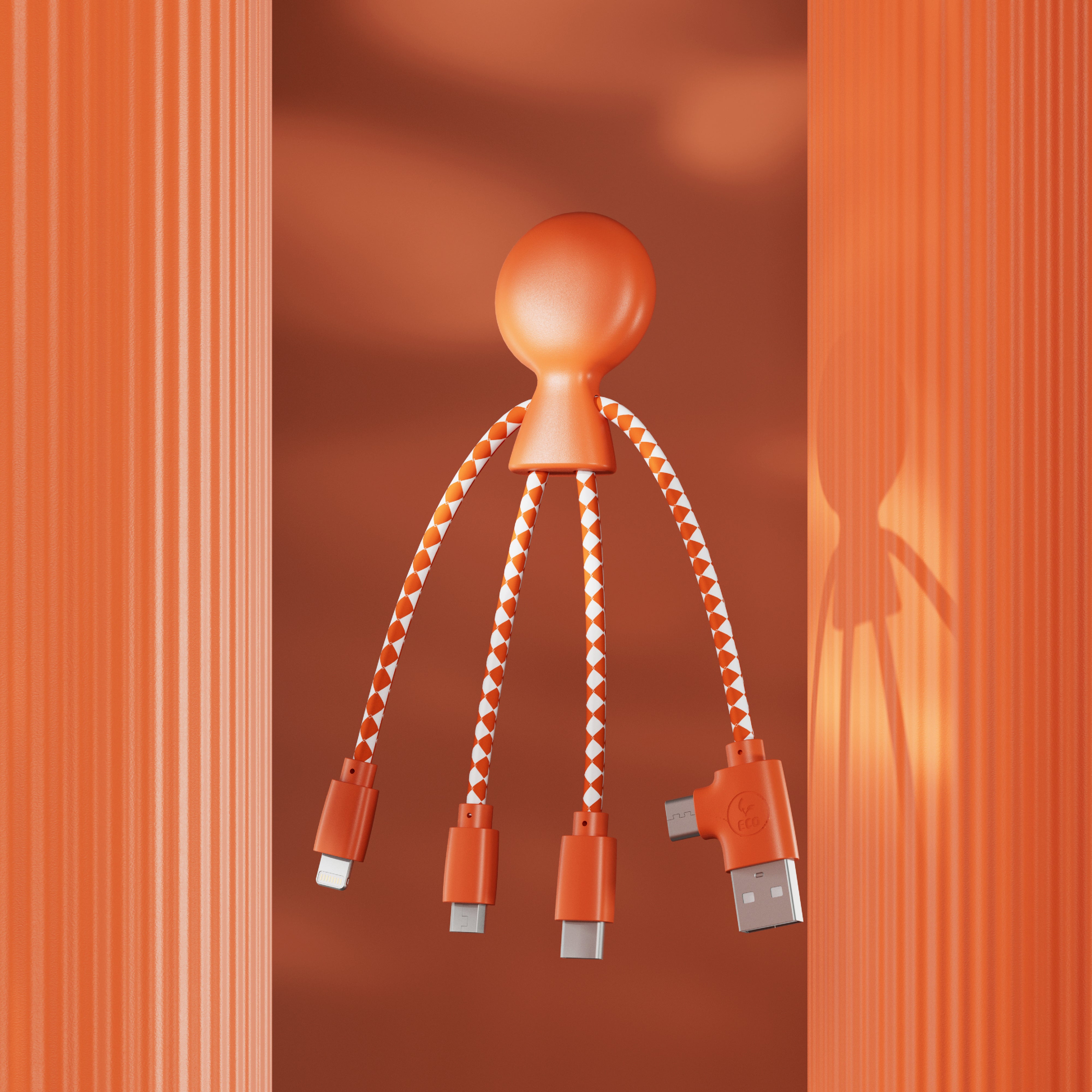 Xoopar „Mr. Bio“ Multiladekabel aus recyceltem Kunststoff