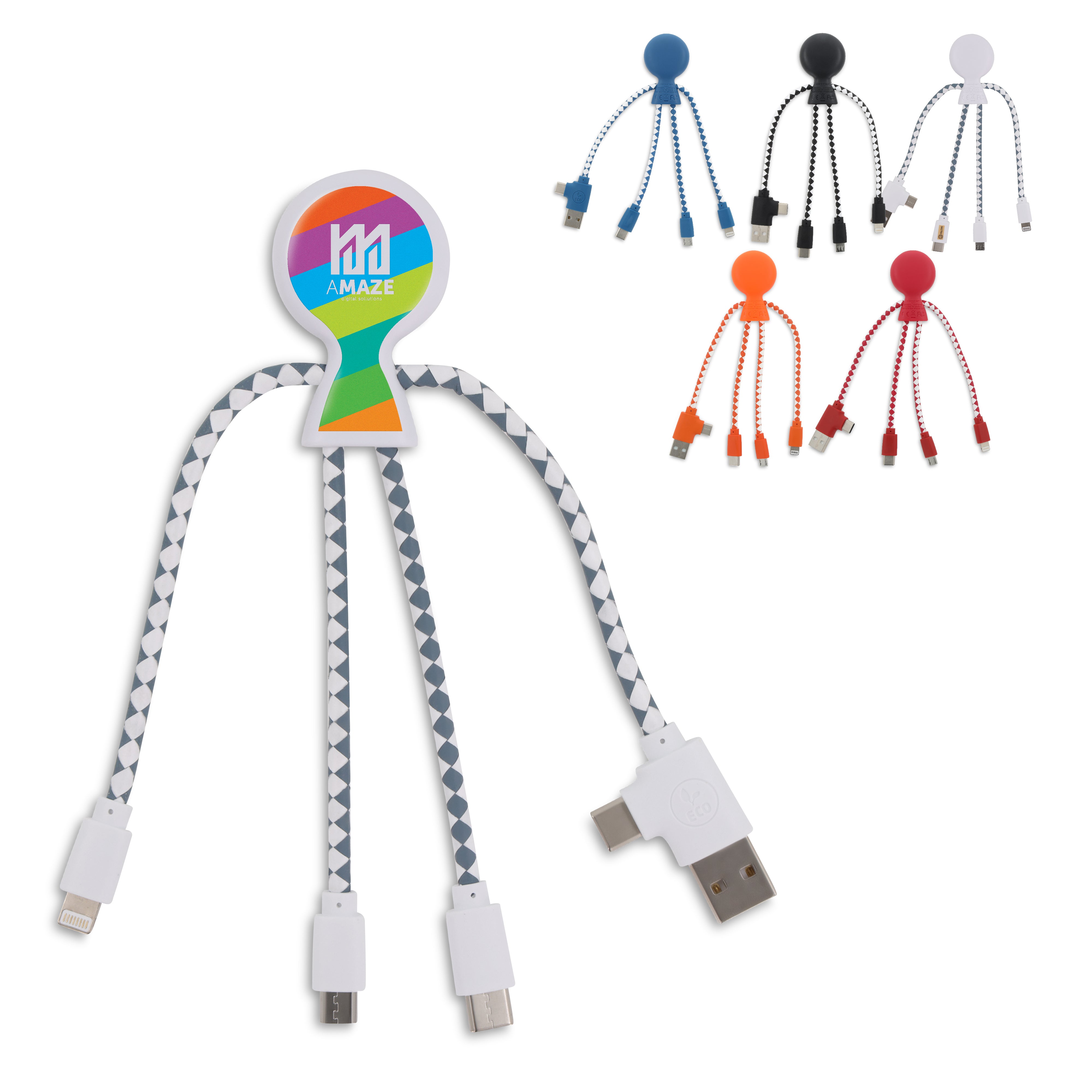 Xoopar „Mr. Bio“ Multiladekabel aus recyceltem Kunststoff