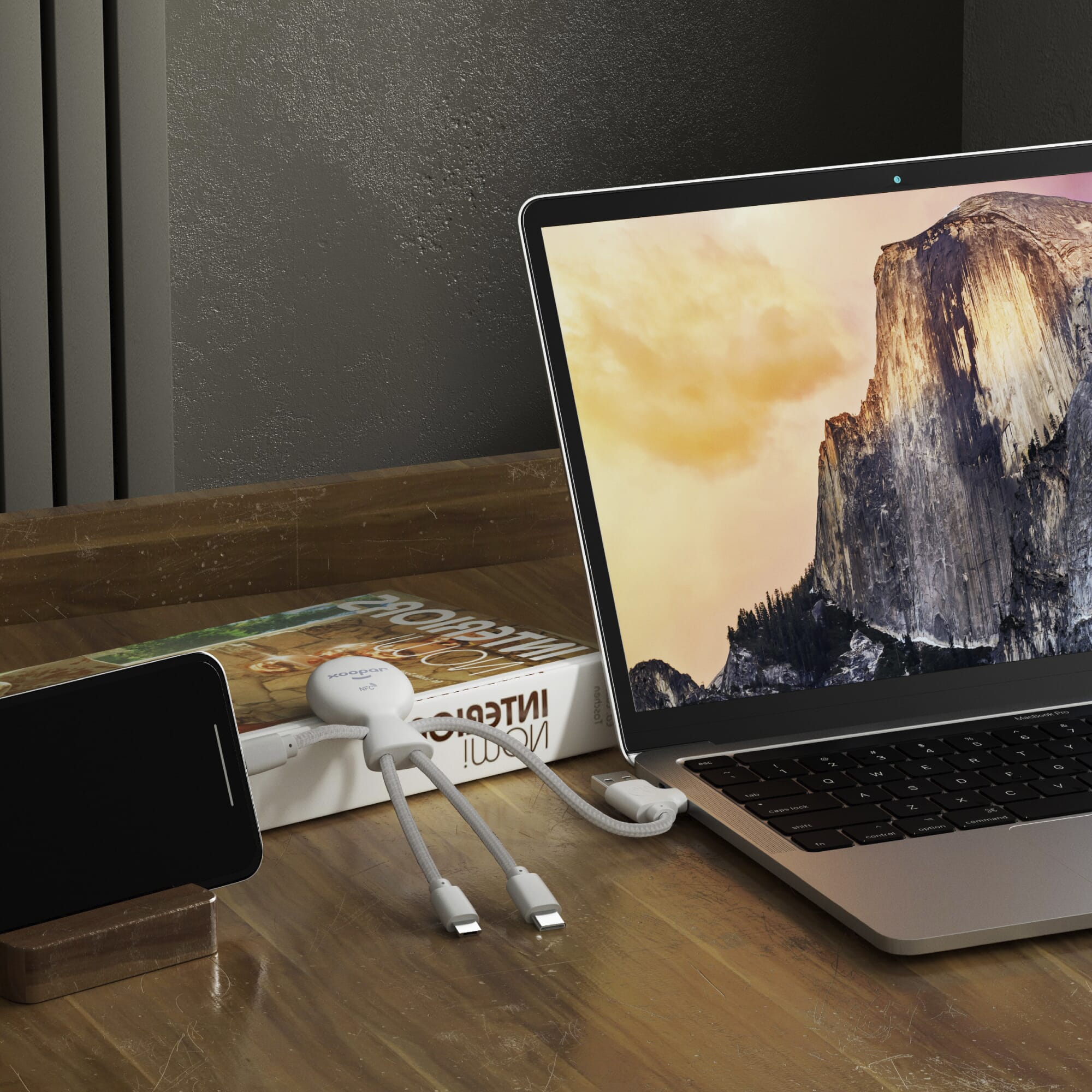 2099 | Xoopar Mr. Bio Smart Charging cable with NFC