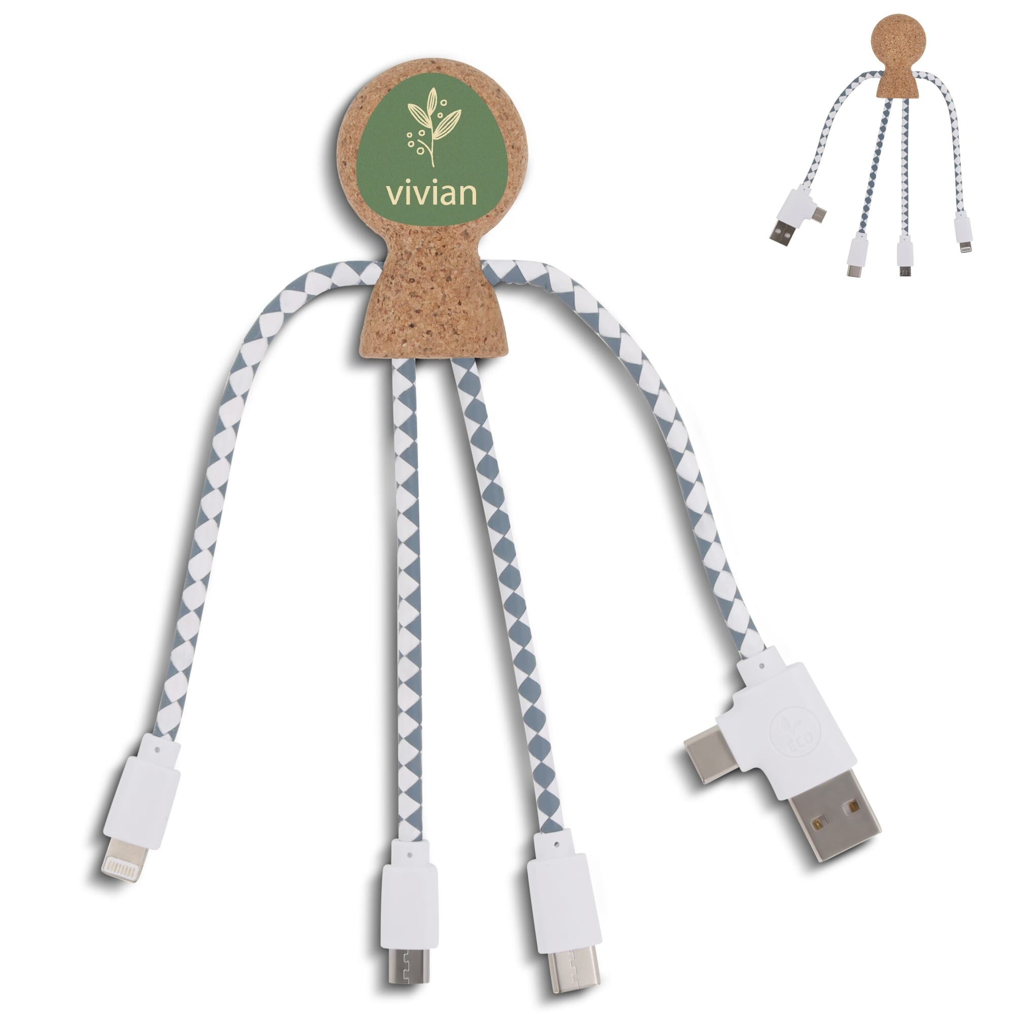 Xoopar Mr. Bio Cork Charging Cable