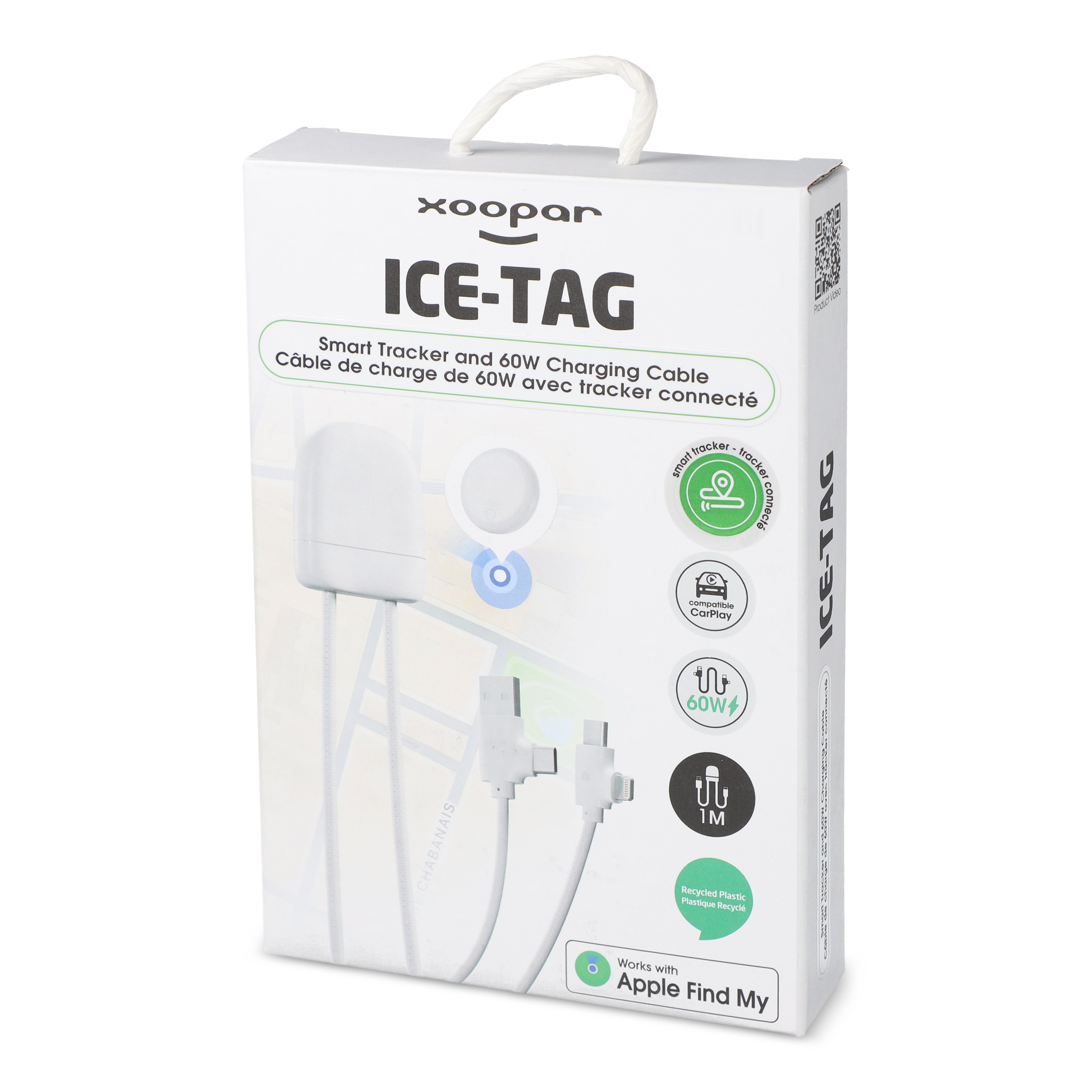 Xoopar „IceTag“ Ladekabel mit Apple Find My® Tracker
