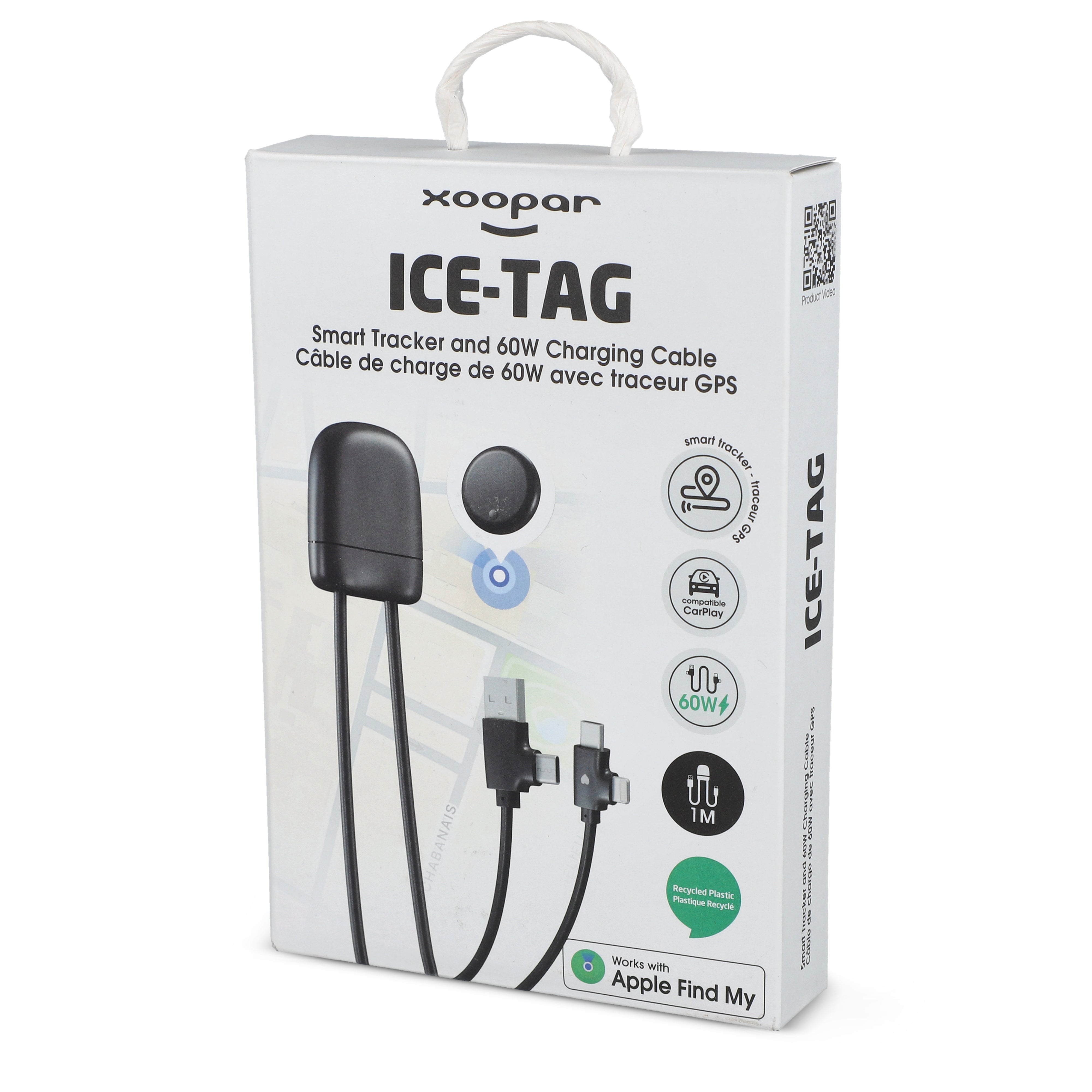 Xoopar „IceTag“ Ladekabel mit Apple Find My® Tracker