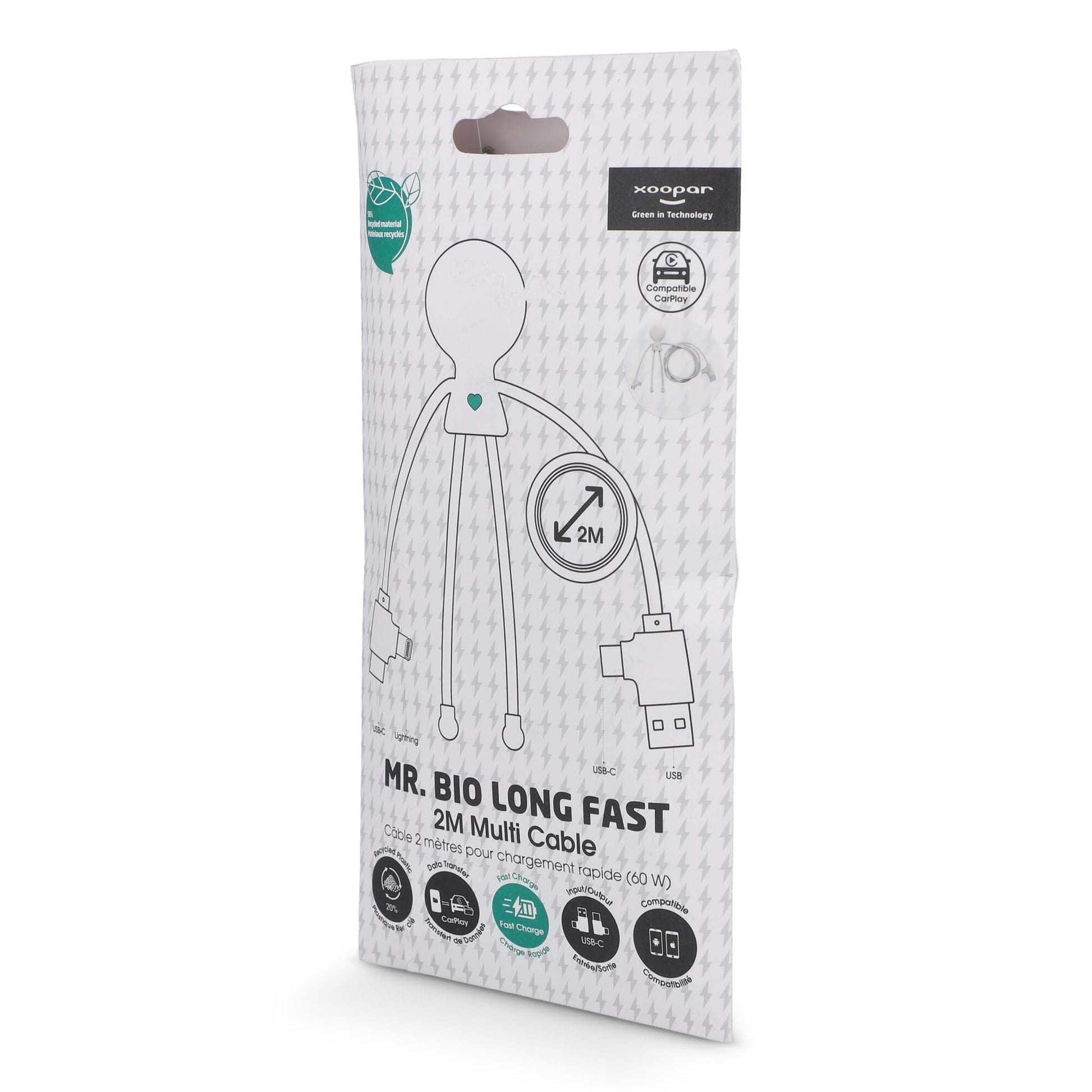 2092 - Xoopar Mr. Bio Lang 60 W PD Multi-Ladekabel 2 Meter