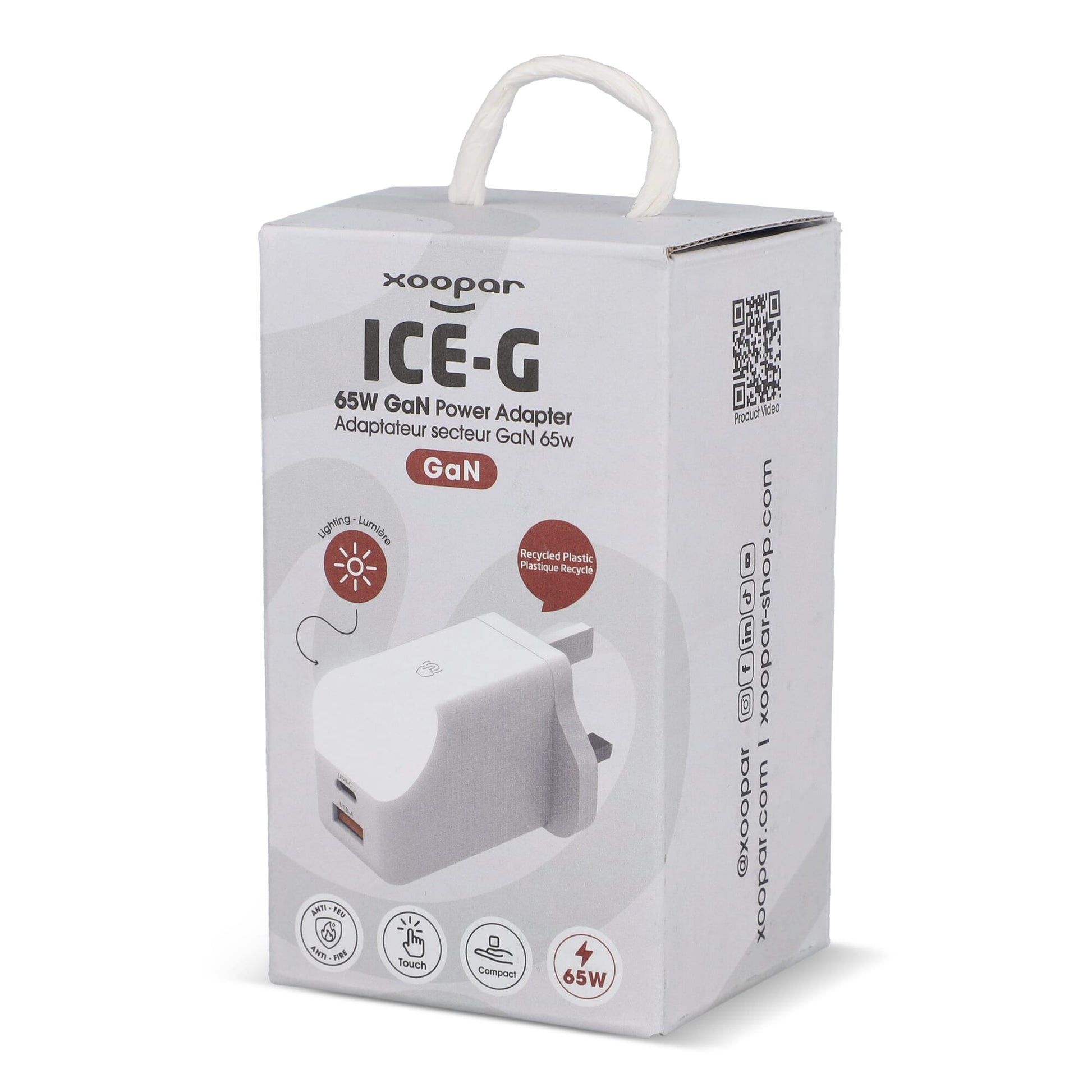 Xoopar ICE-G 65W GaN-Netzteil mit UK-Stecker