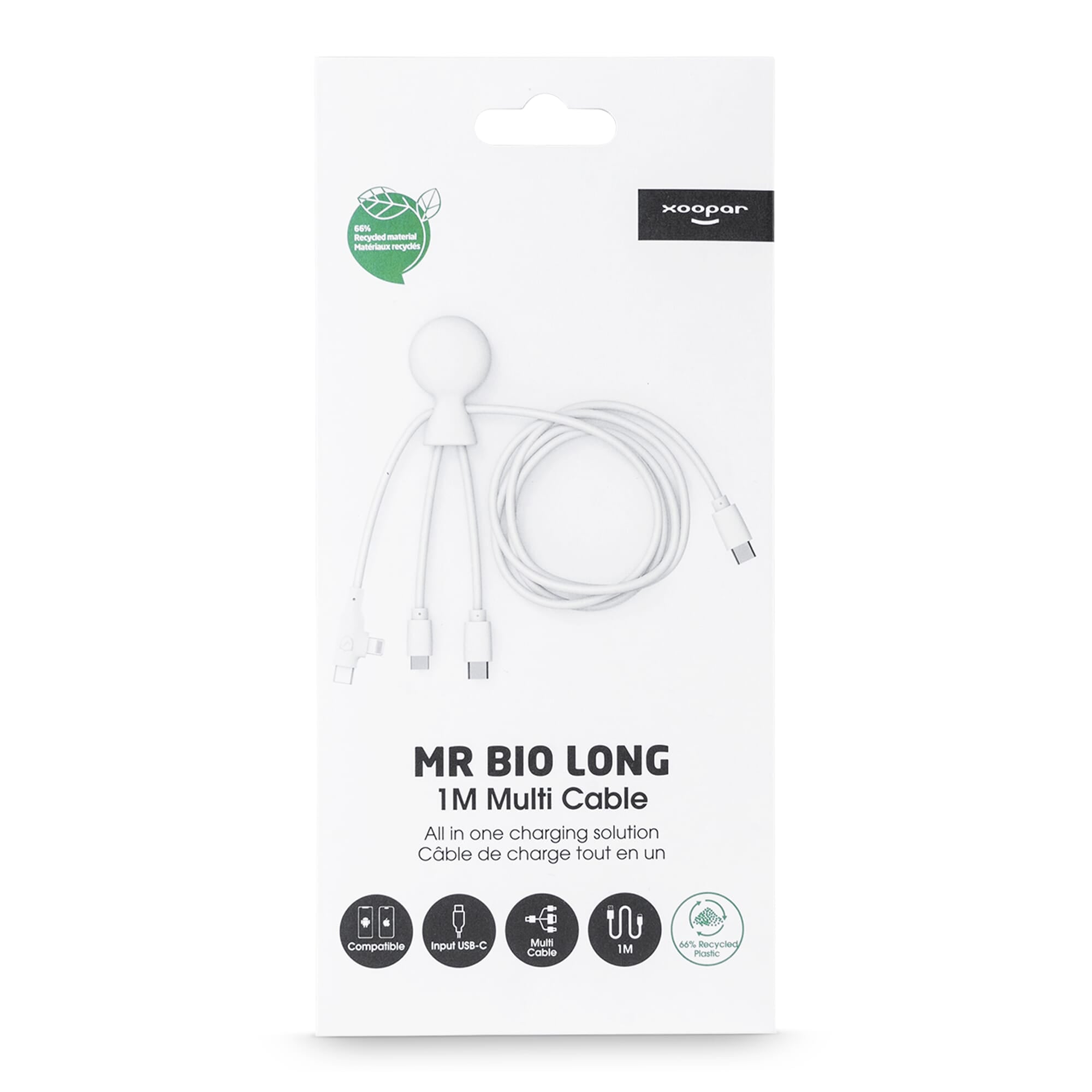Xoopar Mr. Bio Long Multi-Kabel USB-C 1 Meter