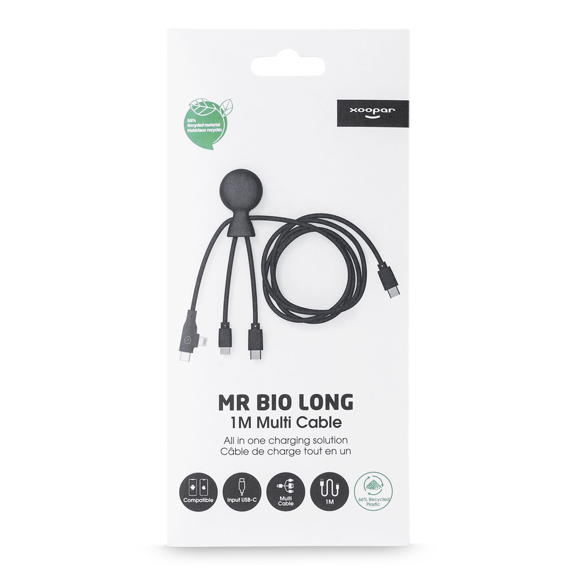 Xoopar Mr. Bio Long Multi-Kabel USB-C 1 Meter