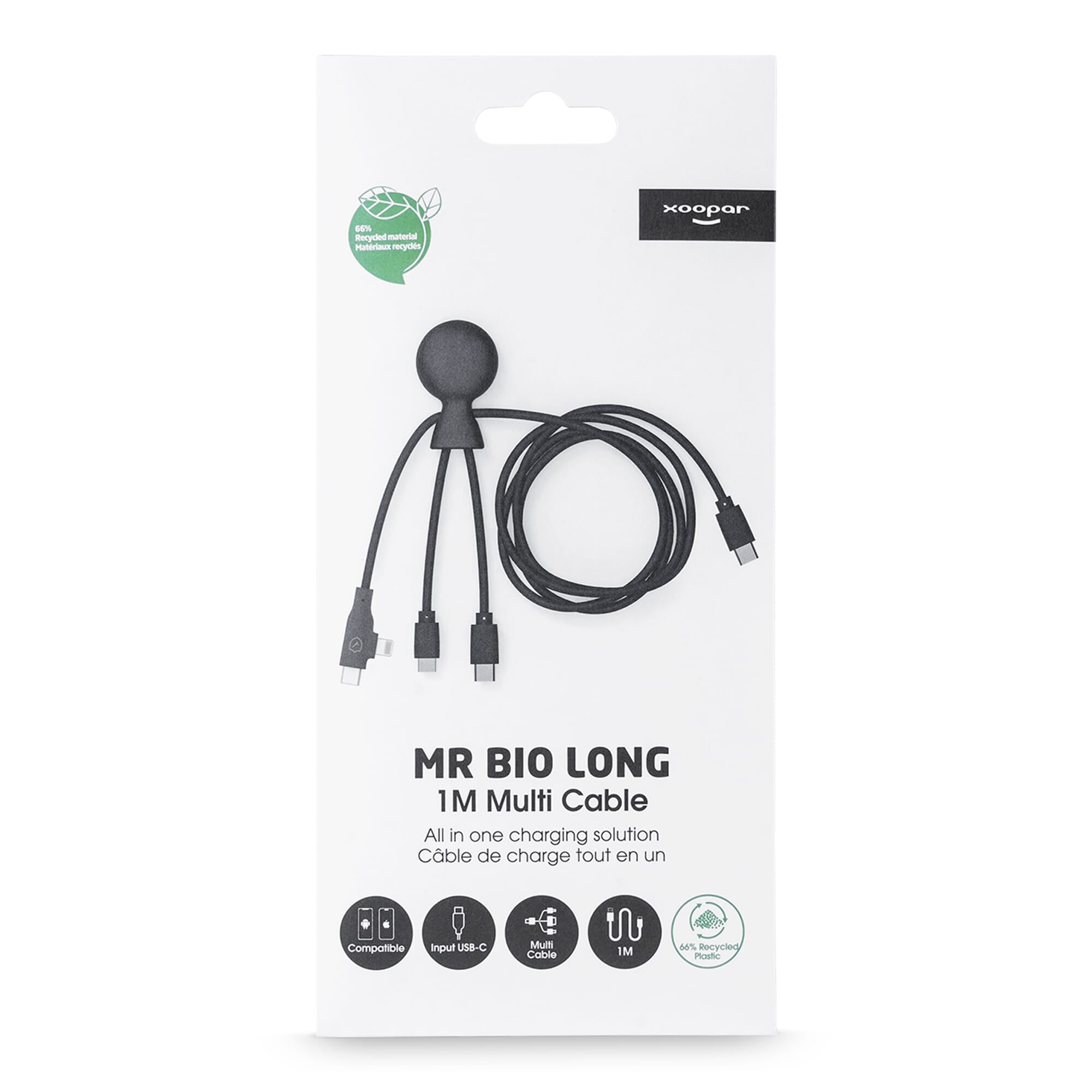 Xoopar Mr. Bio Long Multi-Kabel USB-C 1 Meter