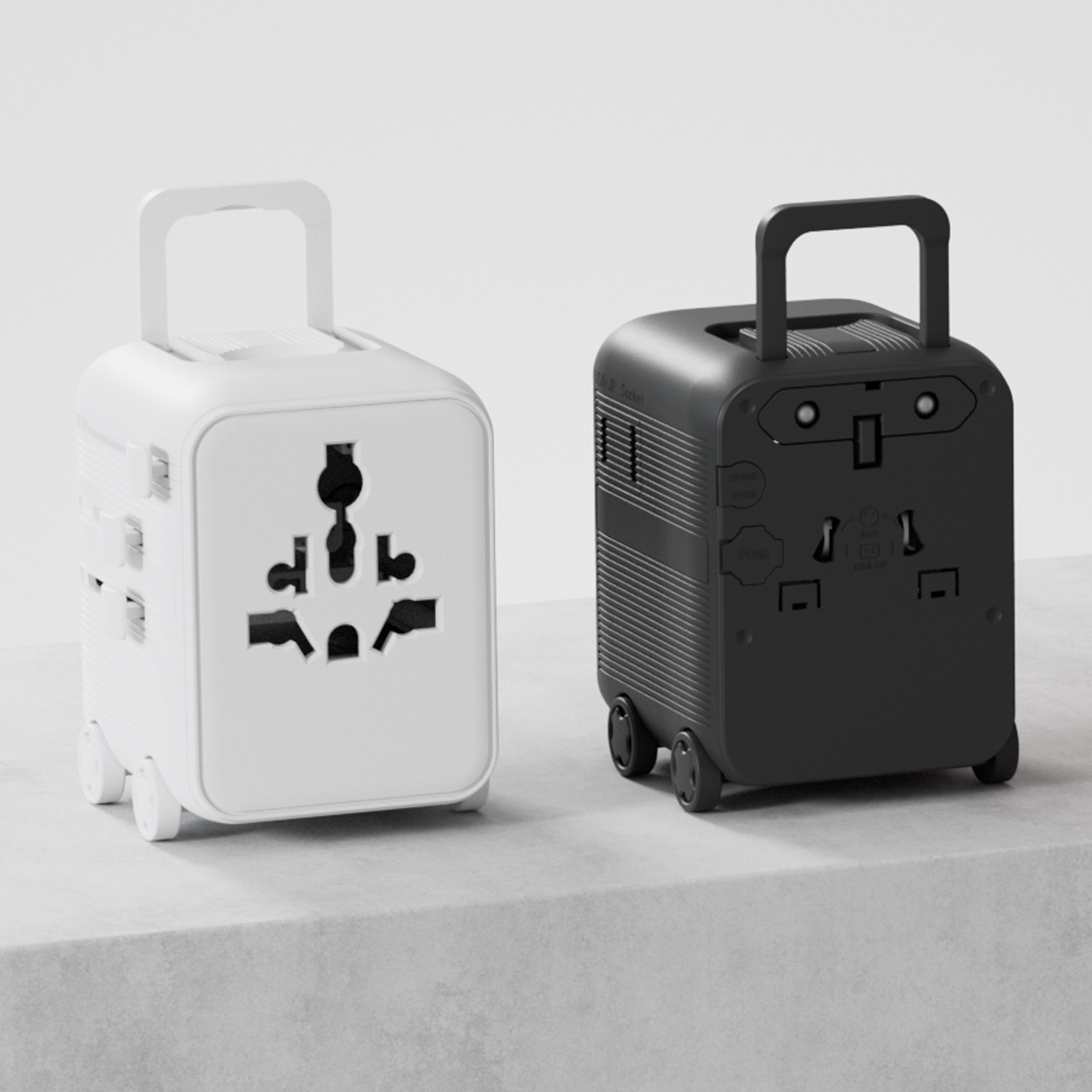 Xoopar „Luggie“ GAN Weltreiseadapter in Trolleyform