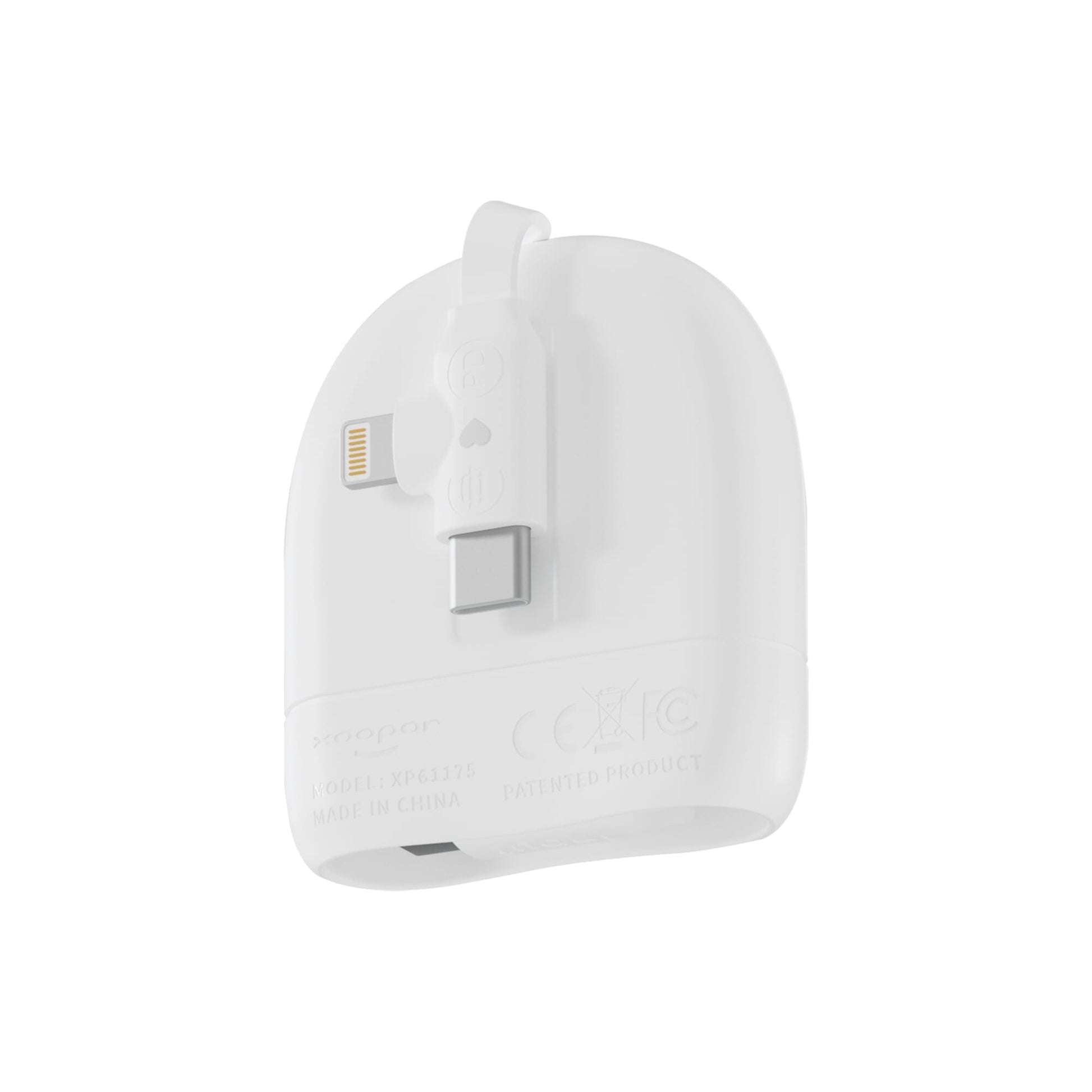 Xoopar ICE-R Einziehbares USB-C- und Lightning-Kabel 60 W 1 Meter