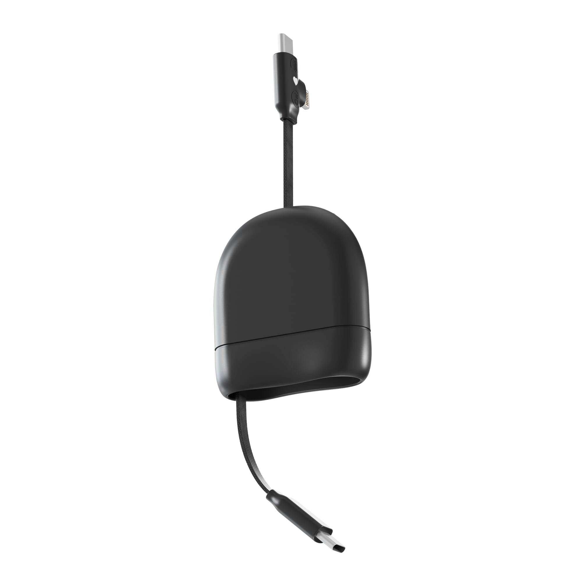 Xoopar ICE-R Einziehbares USB-C- und Lightning-Kabel 60 W 1 Meter