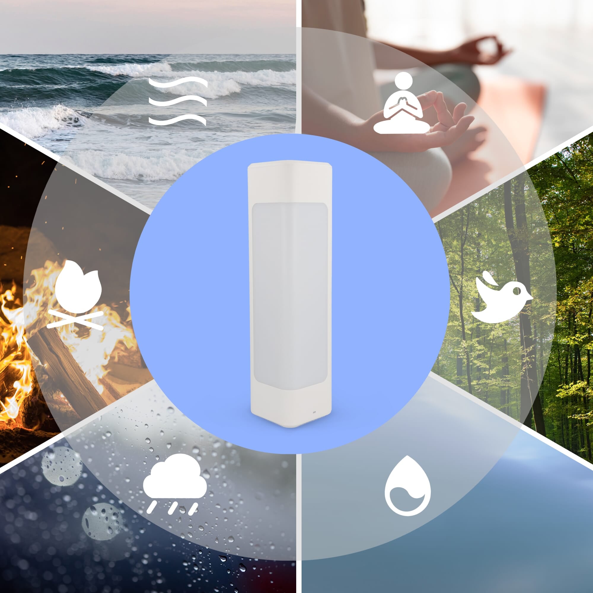 Xoopar Aura White Noise Lautsprecher aus recyceltem Kunststoff