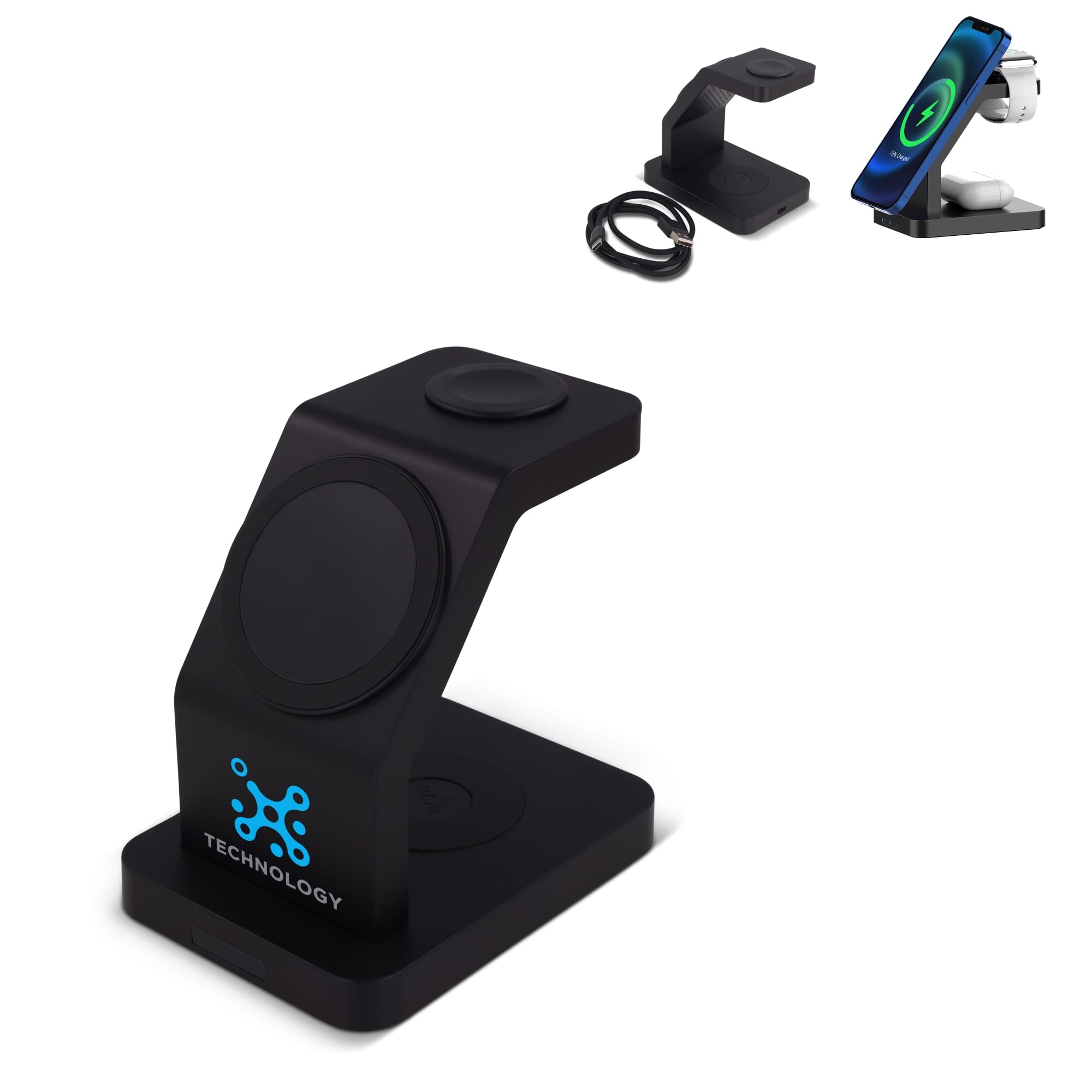 2708 | Xoopar Icon 3 in 1 Magnetic Wireless charger