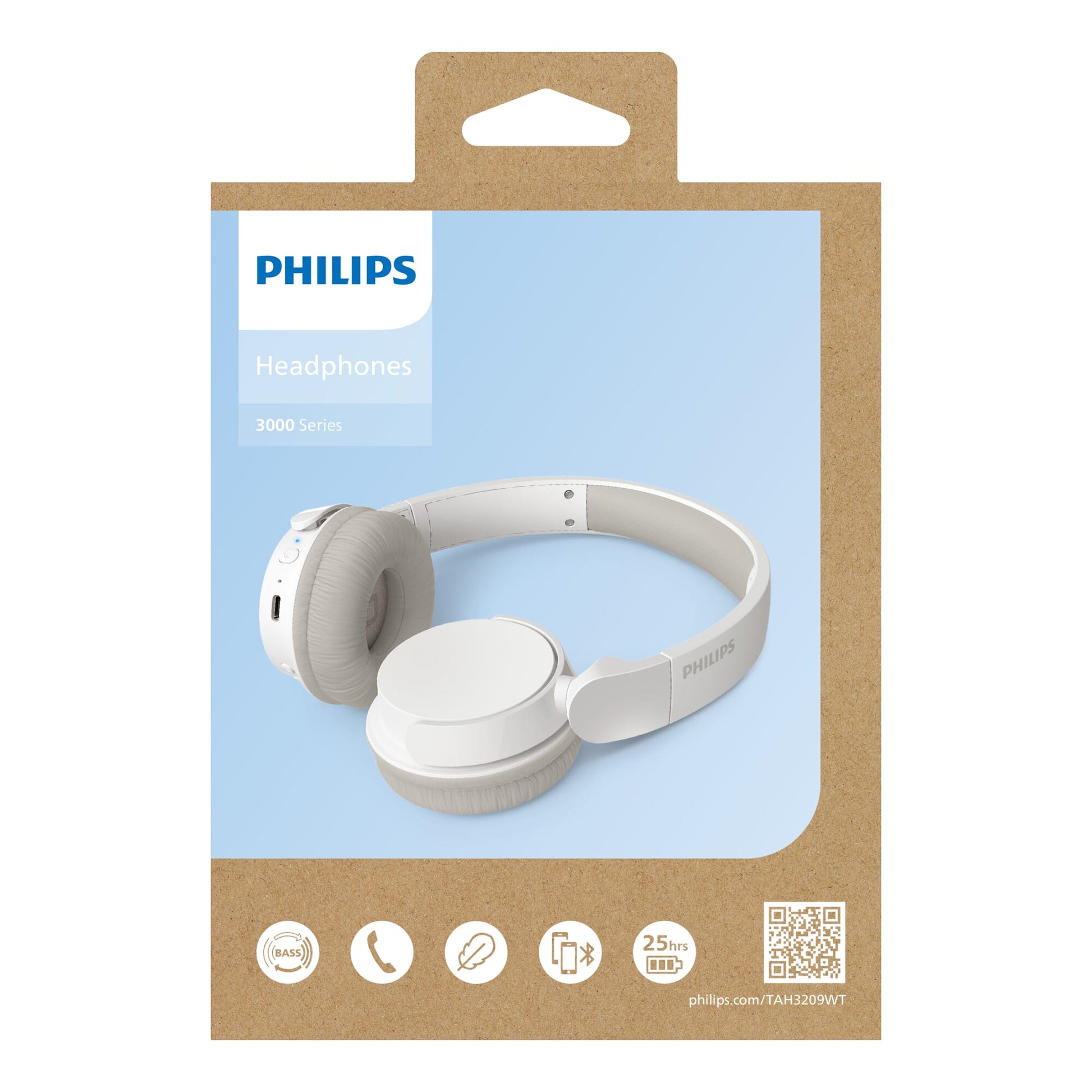 TAH3209 |Philips Bluetooth on ear Kopfhörer mit 25 Stunden Spielzeit