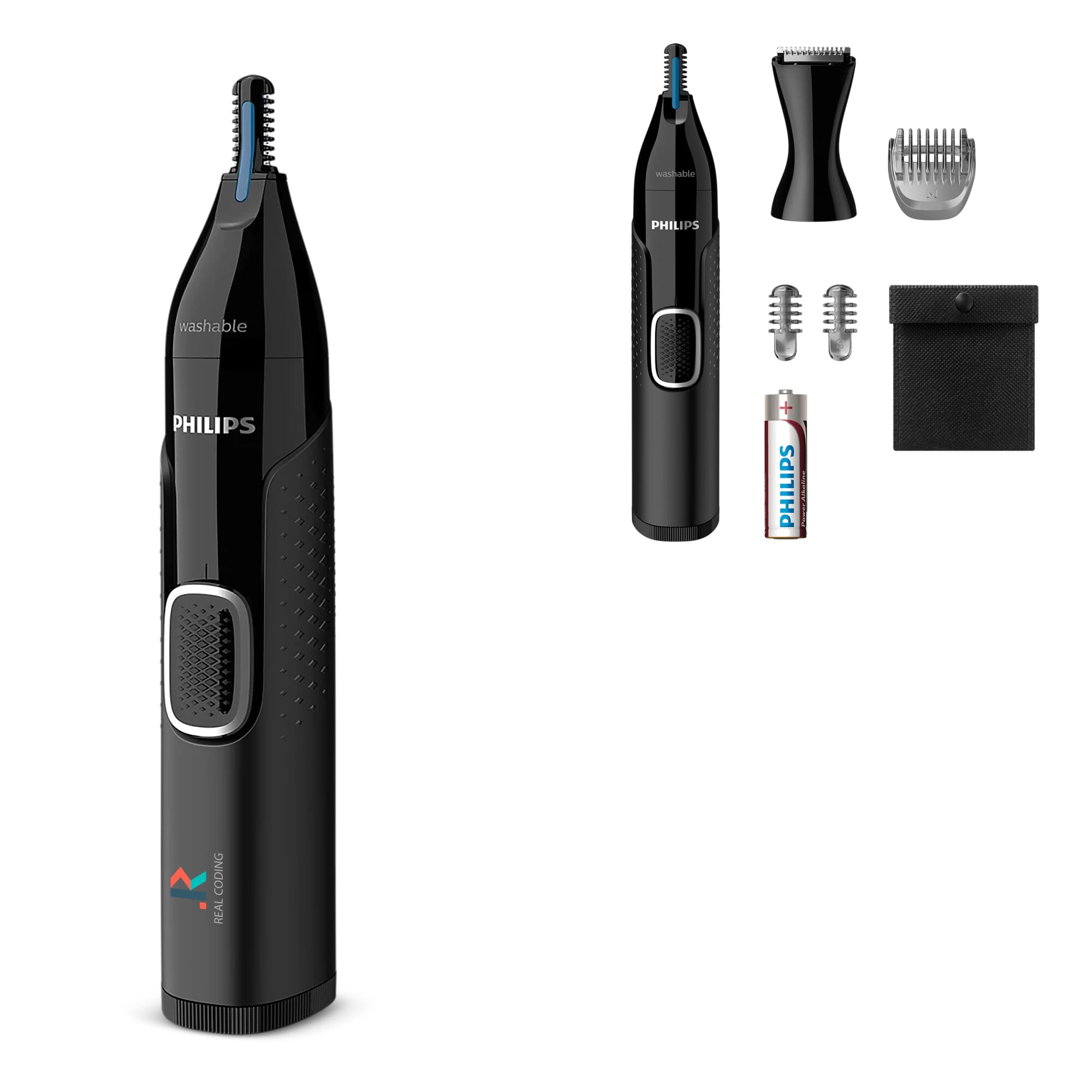 NT5650|Philips Nasen-, Ohren- und Augenbrauentrimmer mit 5 Zubehörteilen