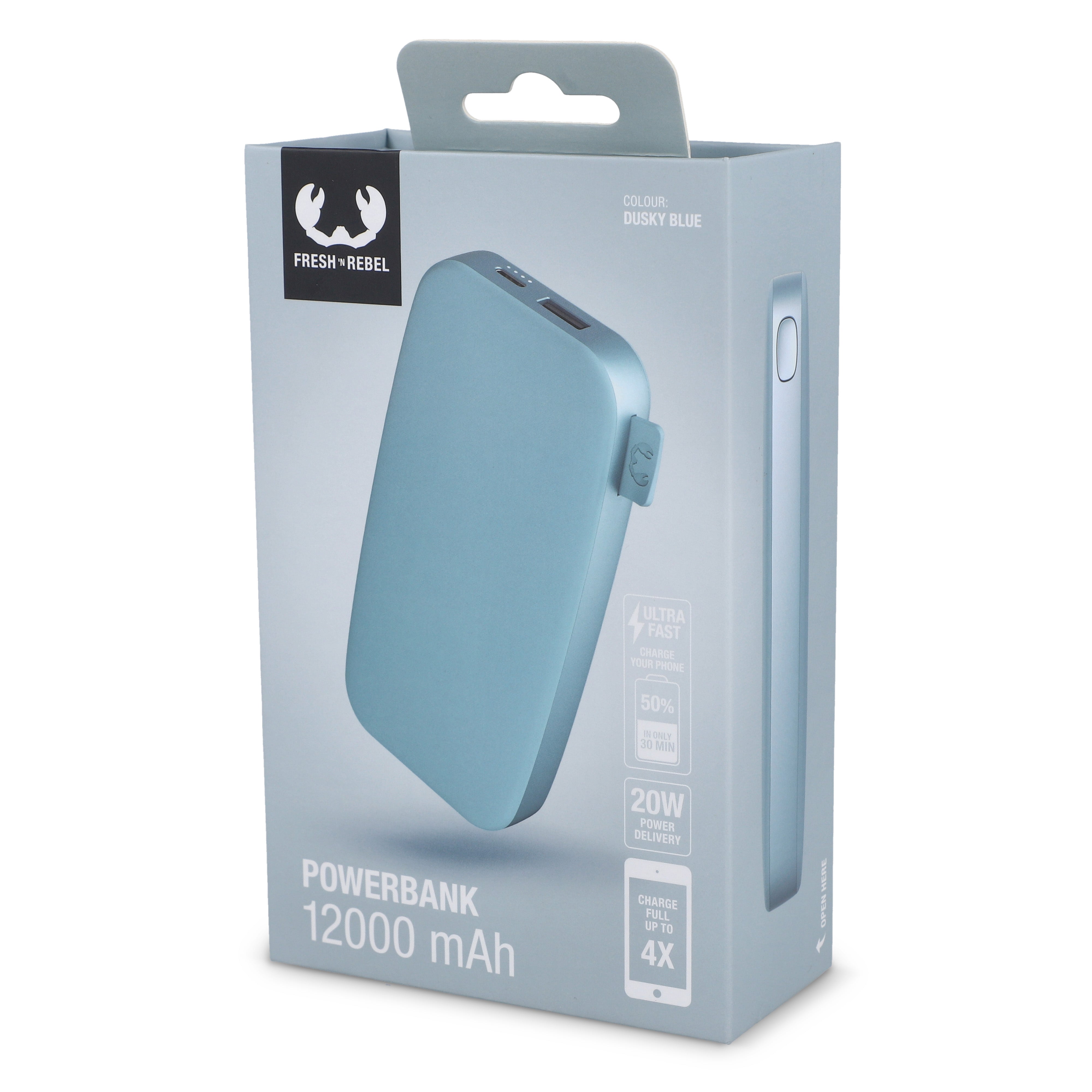 Fresh ’n Rebel Powerbank 12.000 mAh mit USB-C Schnellladung 20W