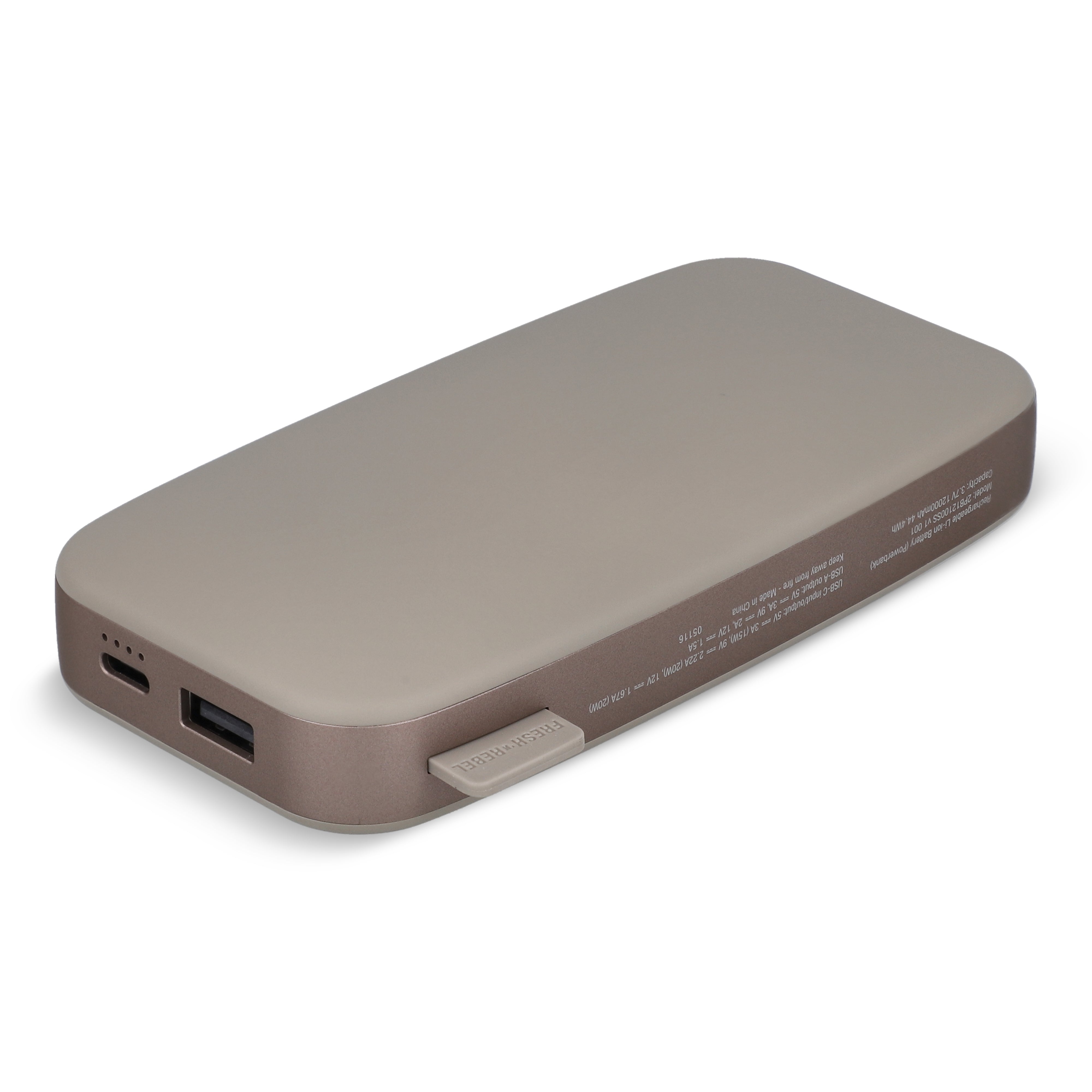 Fresh ’n Rebel Powerbank 12.000 mAh mit USB-C Schnellladung 20W
