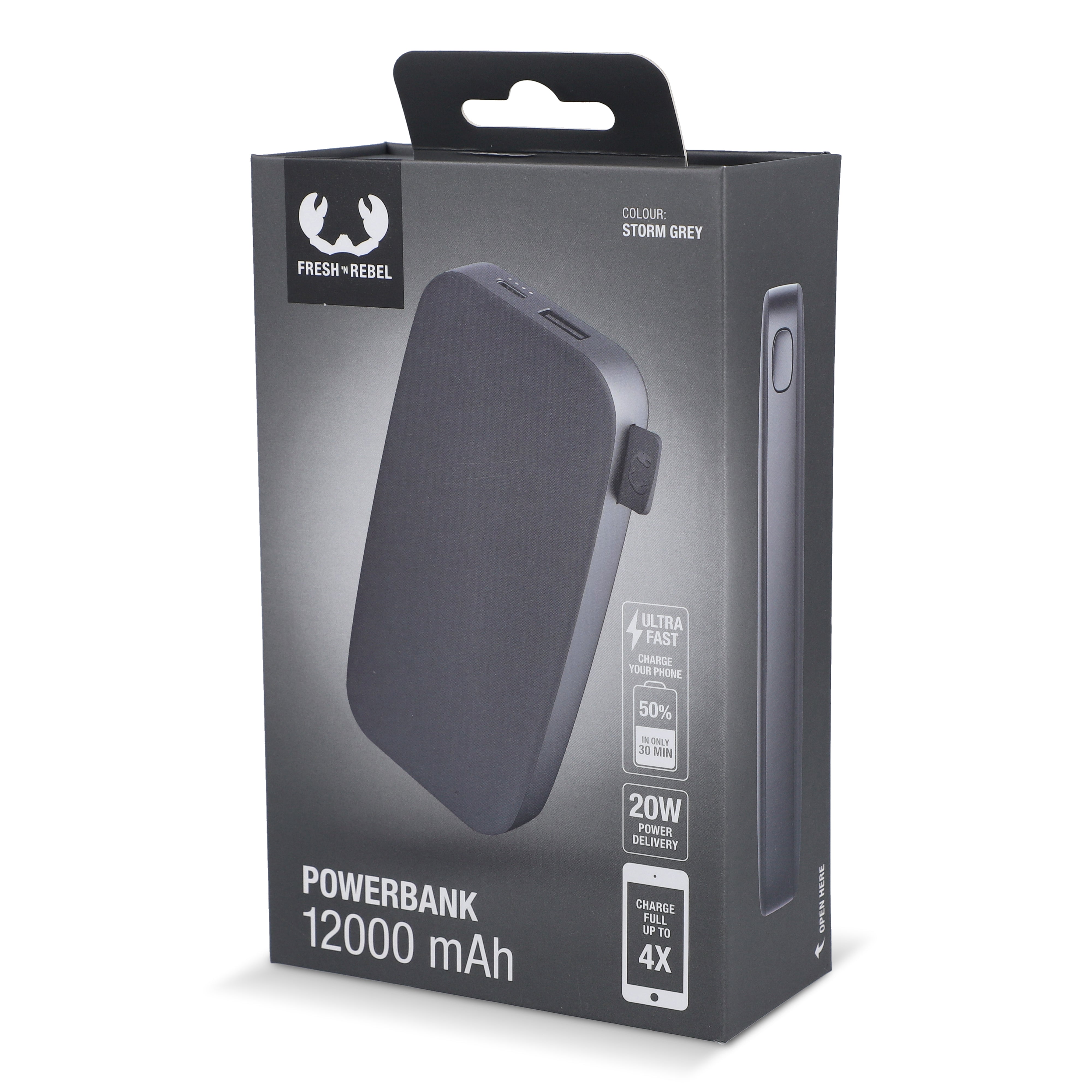 Fresh ’n Rebel Powerbank 12.000 mAh mit USB-C Schnellladung 20W