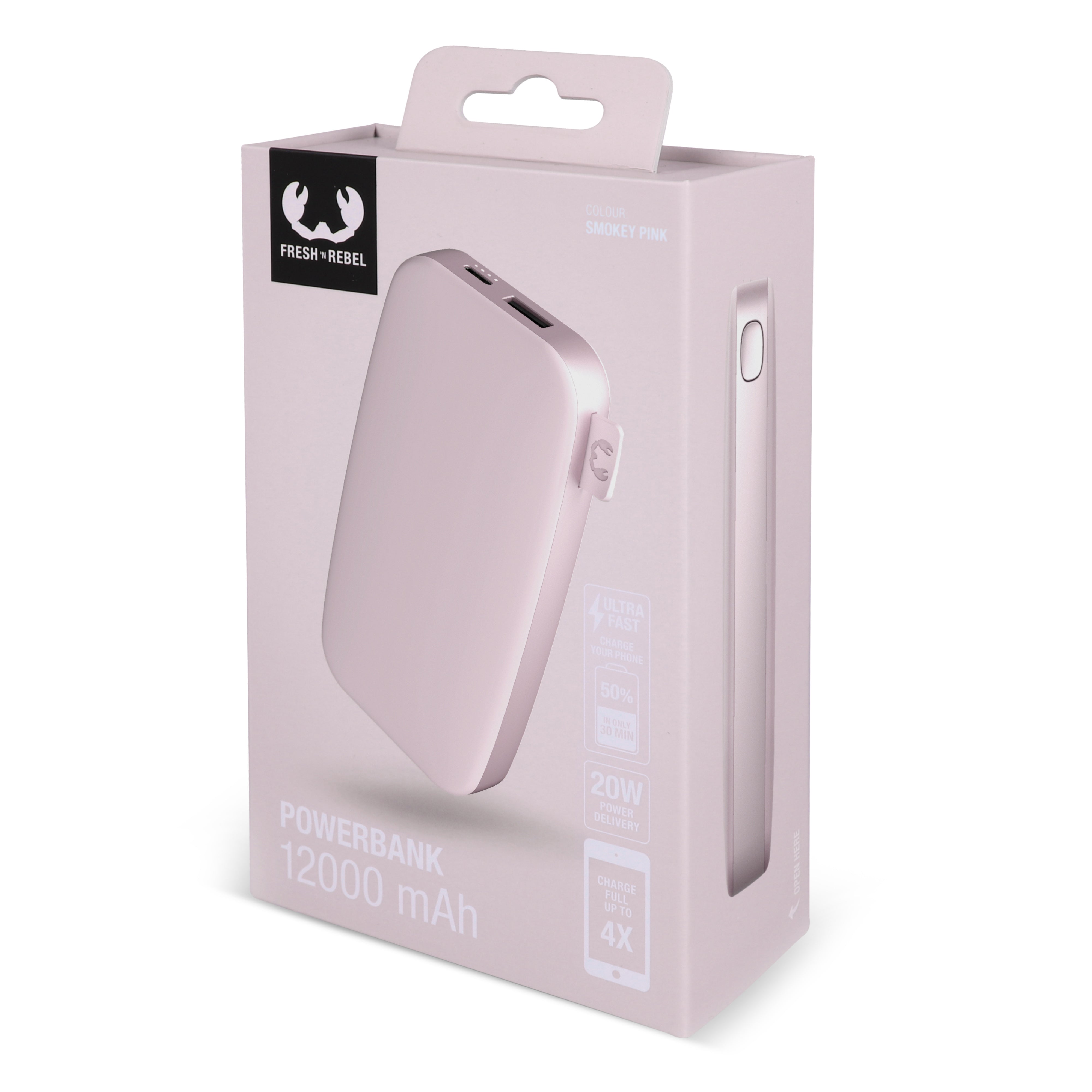 Fresh ’n Rebel Powerbank 12.000 mAh mit USB-C Schnellladung 20W