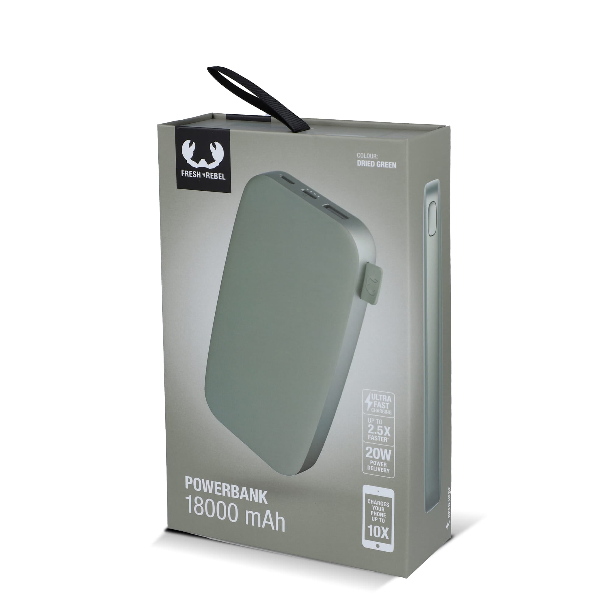 2PB18100 | Fresh 'n Rebel Powerbank 18000mAh USB-C Fast Charging 20W